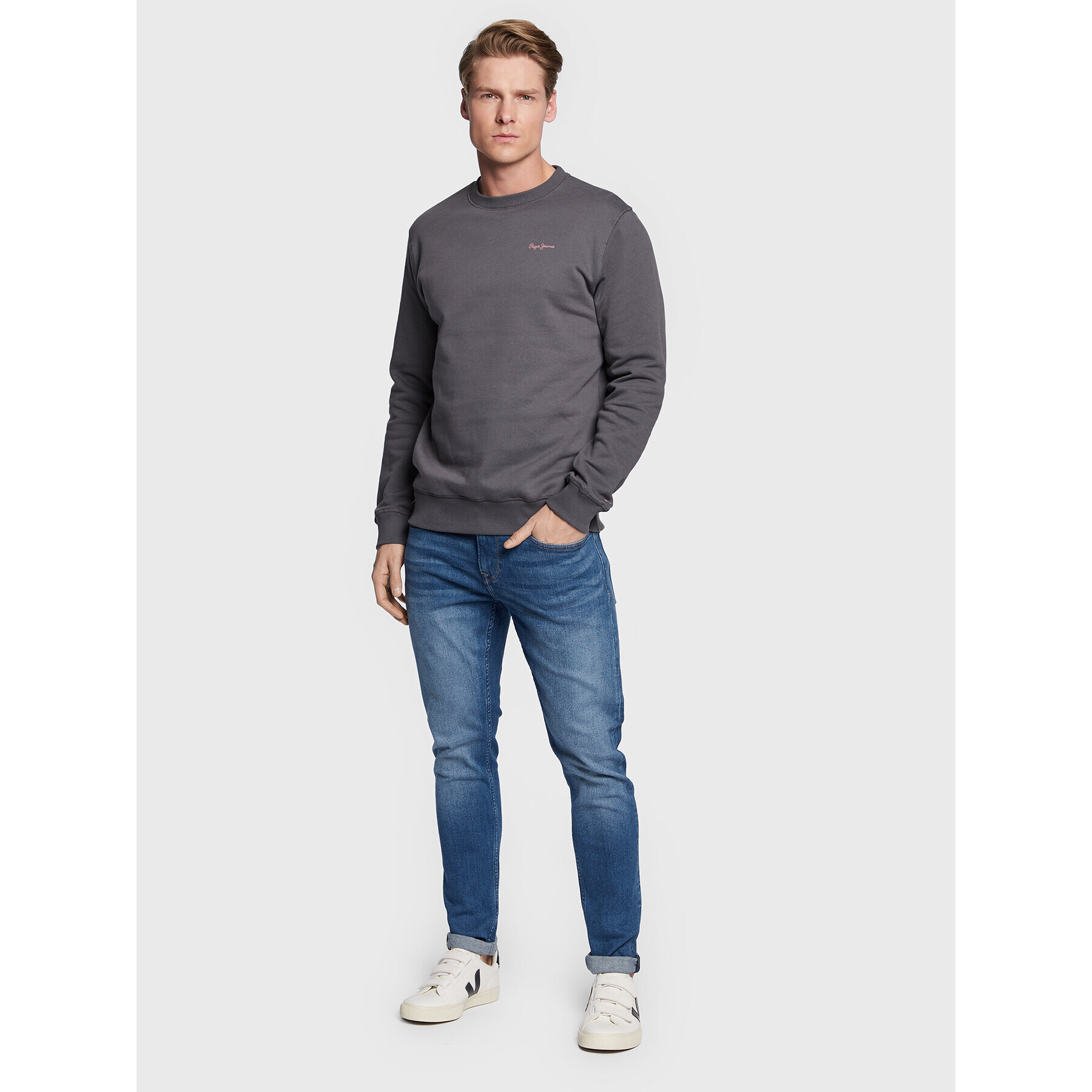 Pepe Jeans Суитшърт Shane PM582317 Сив Regular Fit - Pepit.bg