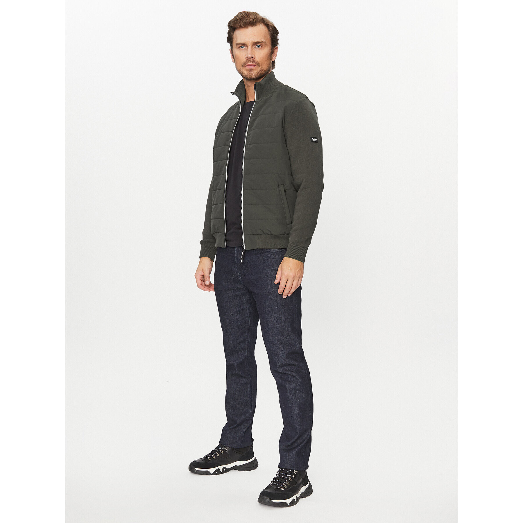 Pepe Jeans Суитшърт Snell Mock PM702381 Сив Regular Fit - Pepit.bg