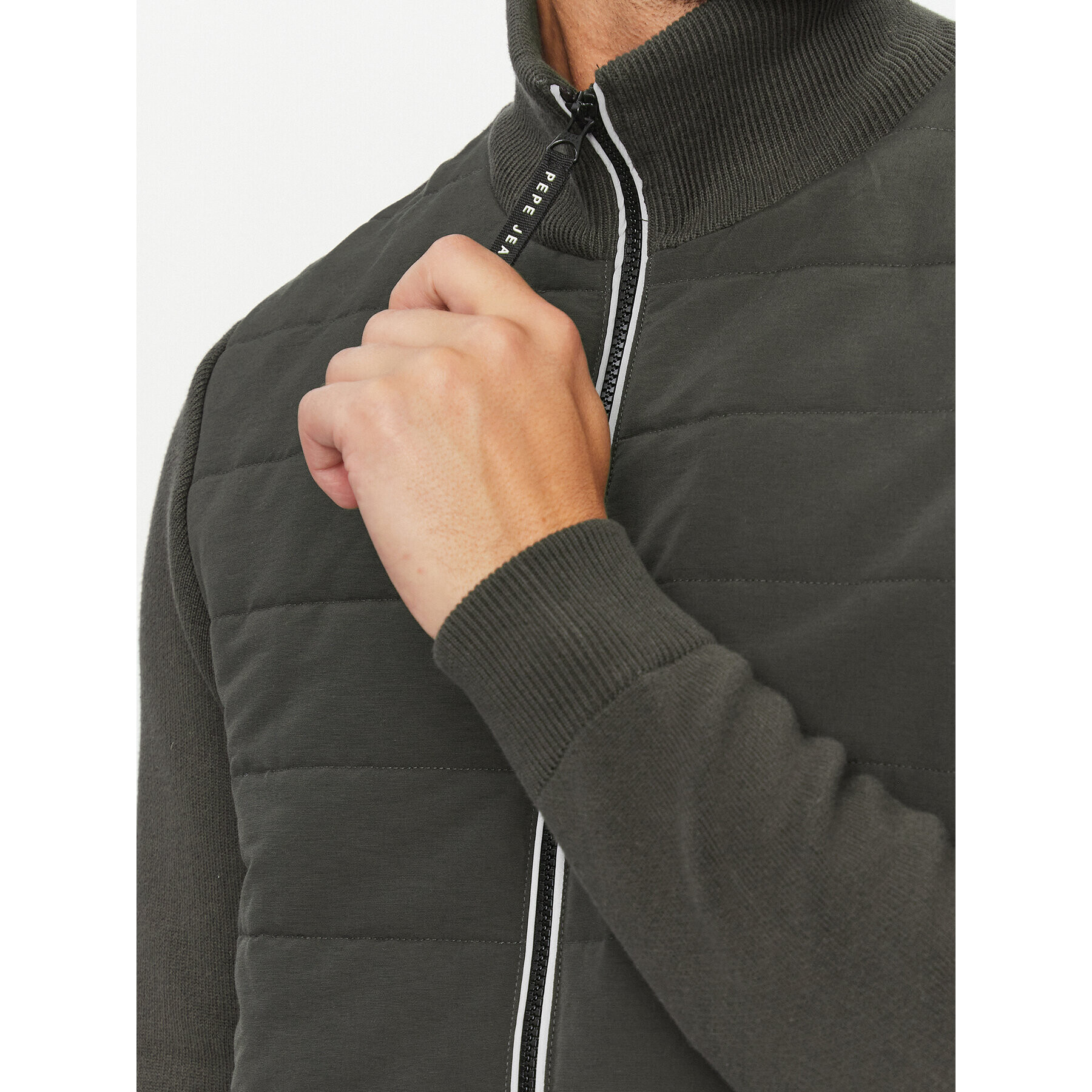 Pepe Jeans Суитшърт Snell Mock PM702381 Сив Regular Fit - Pepit.bg