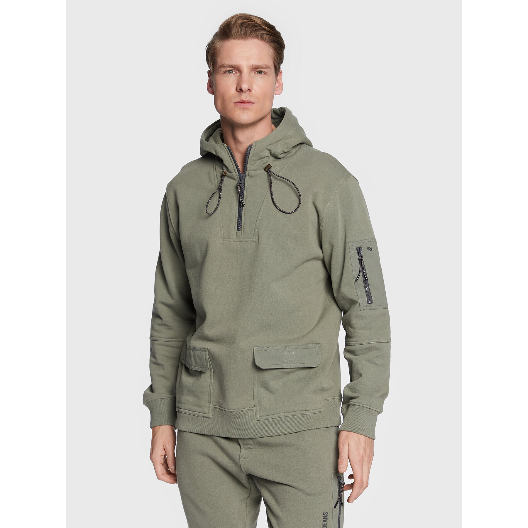 Pepe Jeans Суитшърт Steven PM582322 Зелен Regular Fit - Pepit.bg