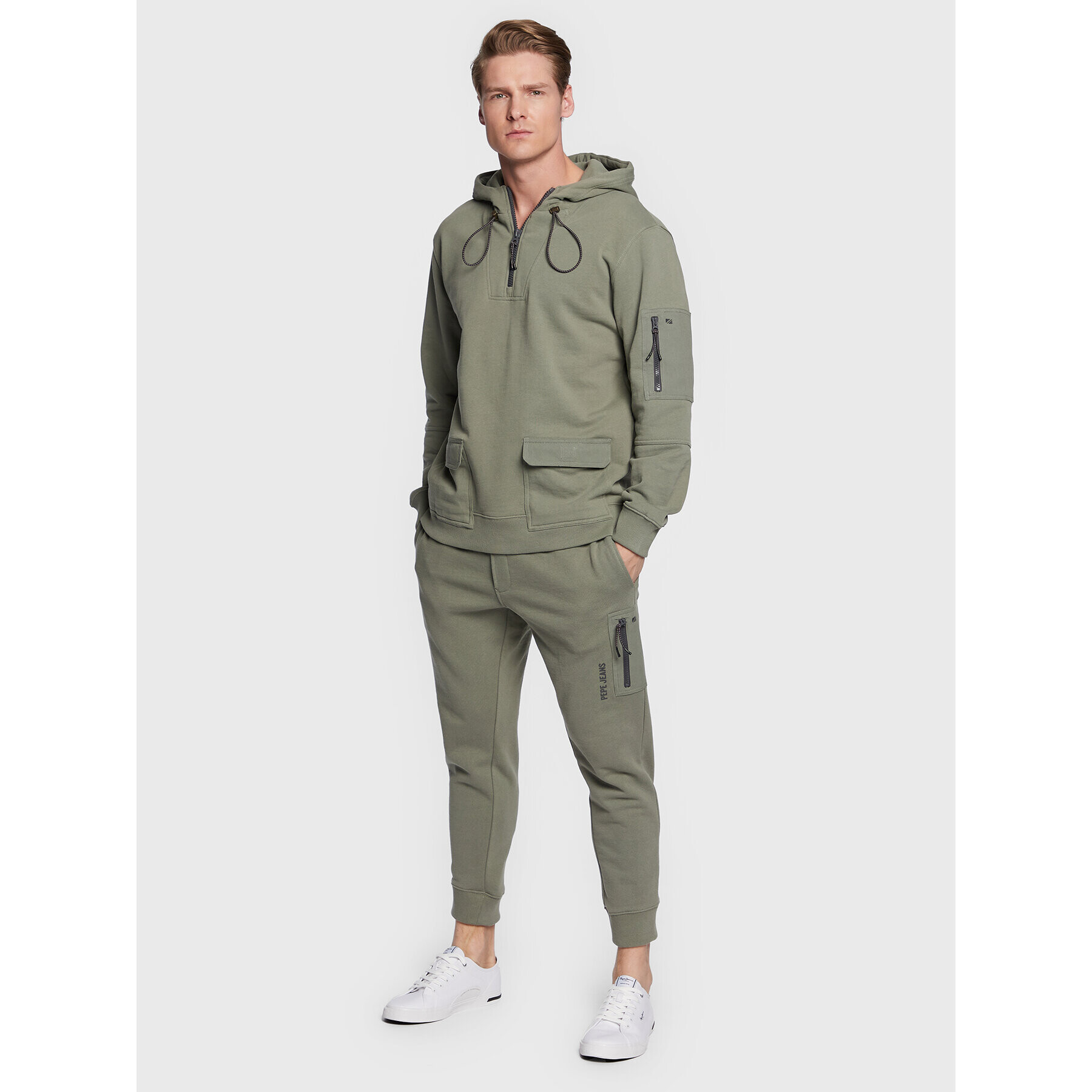 Pepe Jeans Суитшърт Steven PM582322 Зелен Regular Fit - Pepit.bg