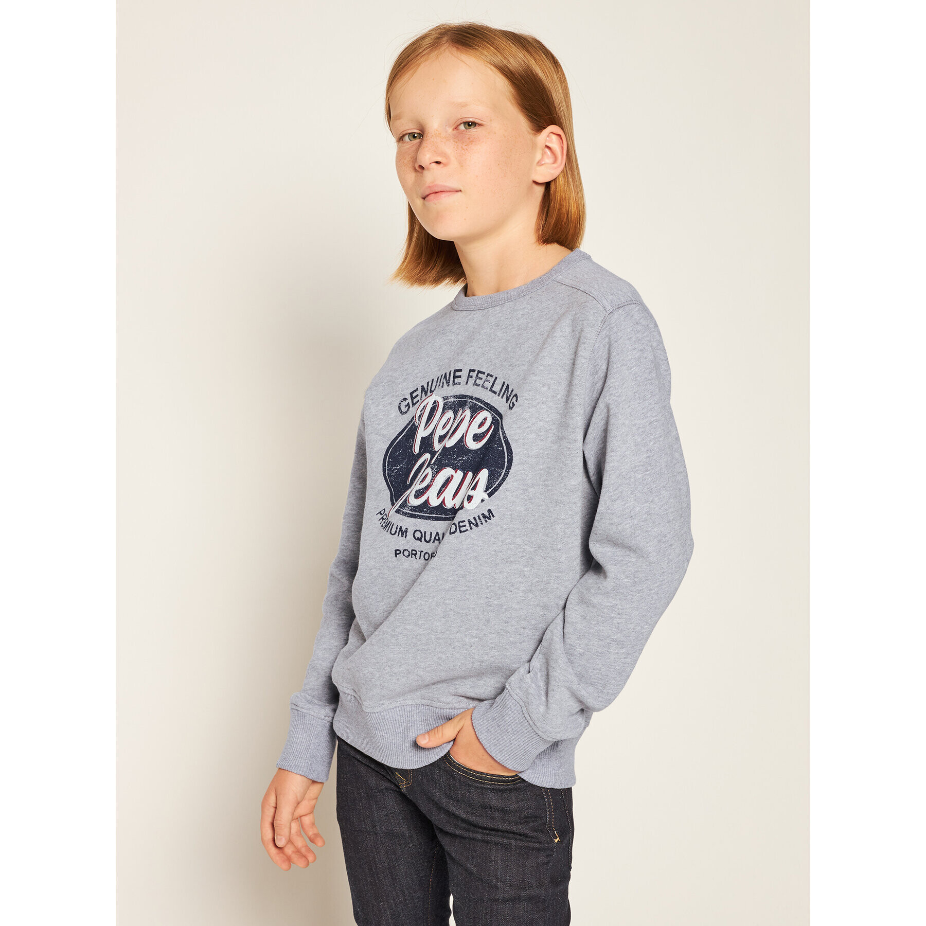Pepe Jeans Суитшърт Stewart PB581163 Сив Regular Fit - Pepit.bg