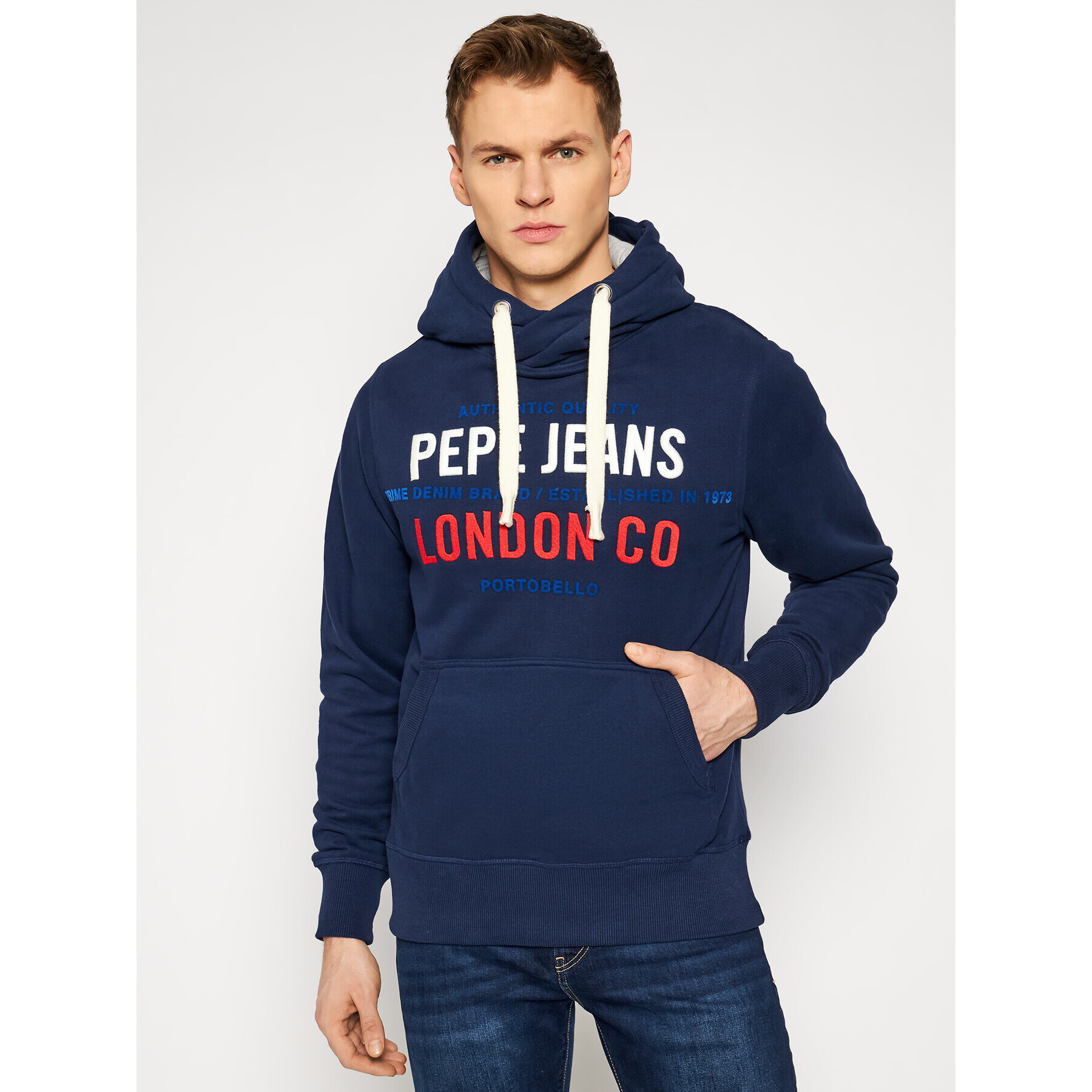 Pepe Jeans Суитшърт Thames PM581620 Тъмносин Regular Fit - Pepit.bg