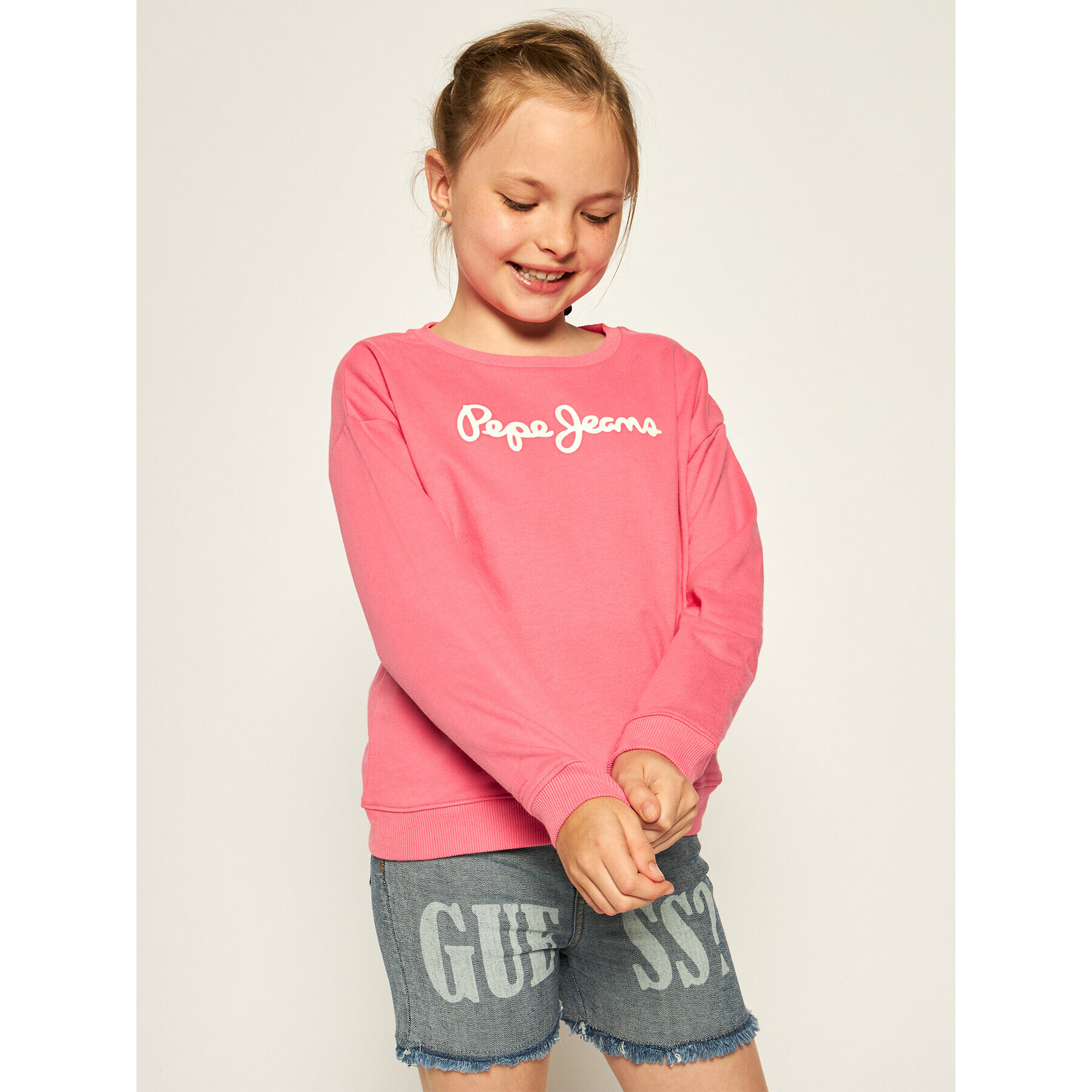 Pepe Jeans Суитшърт Winter Rose PG580932 Розов Regular Fit - Pepit.bg