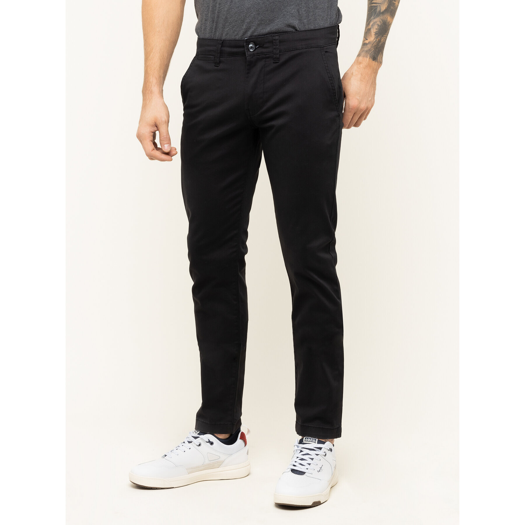 Pepe Jeans Текстилни панталони Charly PM210992 Черен Slim Fit - Pepit.bg