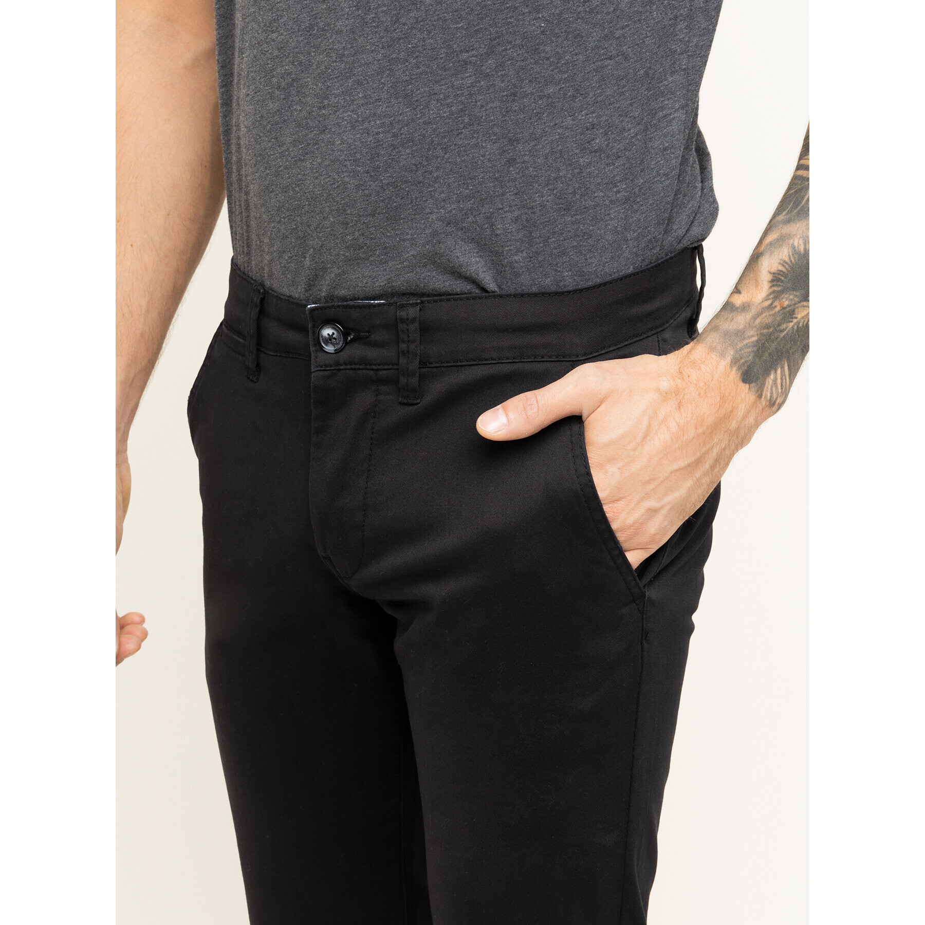 Pepe Jeans Текстилни панталони Charly PM210992 Черен Slim Fit - Pepit.bg