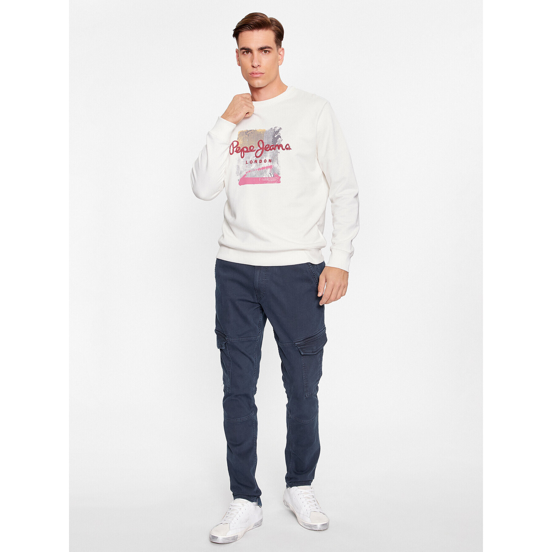 Pepe Jeans Текстилни панталони Jared PM211604YG7 Тъмносин Regular Fit - Pepit.bg