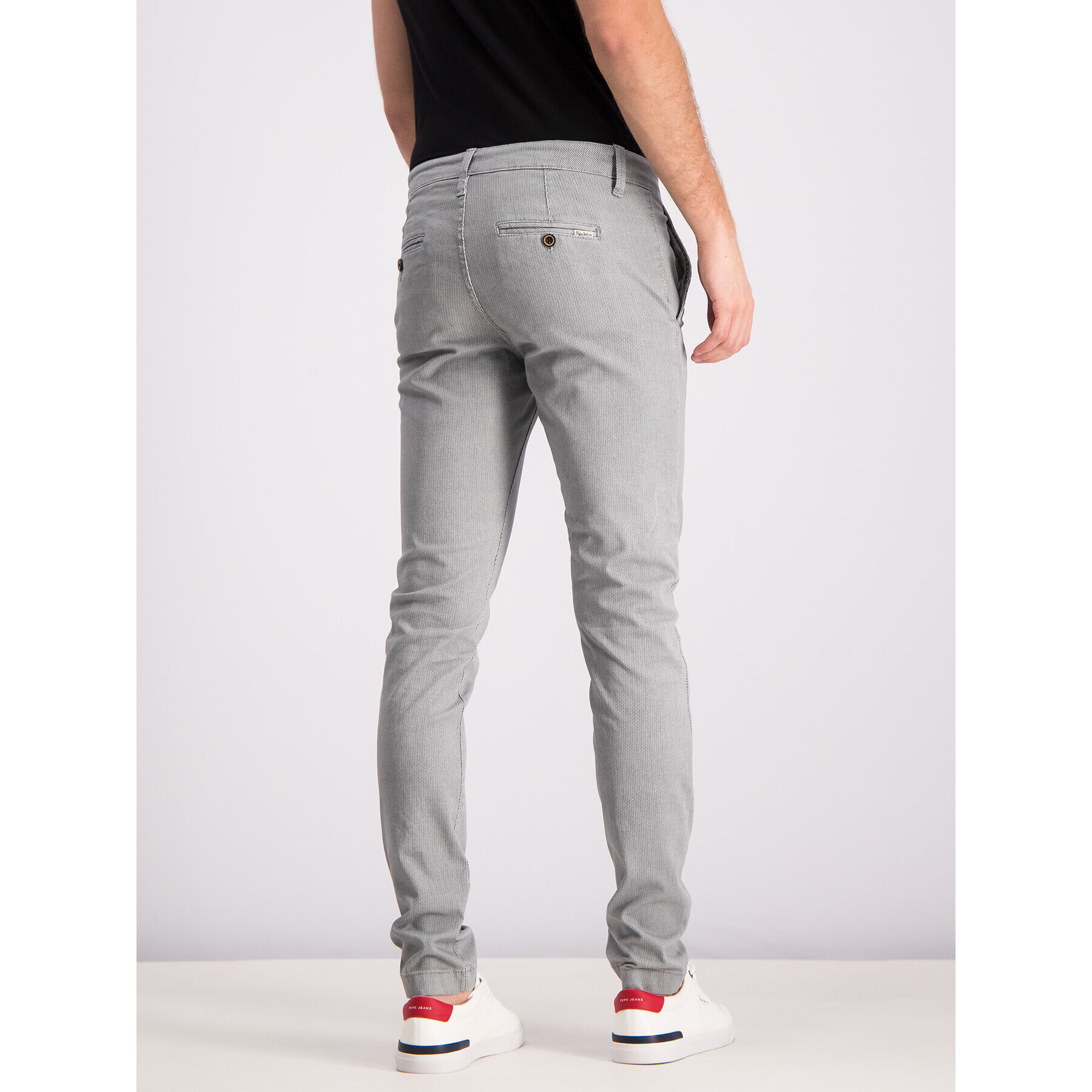 Pepe Jeans Текстилни панталони PM2112482 Сив Slim Fit - Pepit.bg