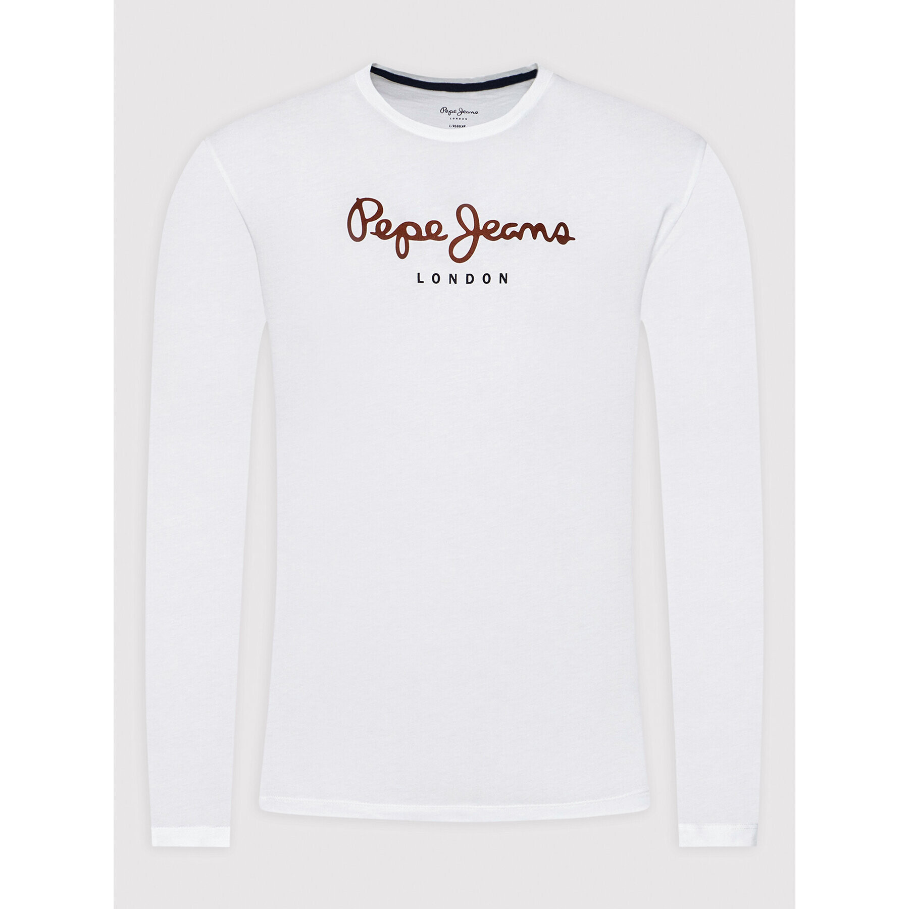 Pepe Jeans Тениска с дълъг ръкав Eggo PM508209 Бял Regular Fit - Pepit.bg