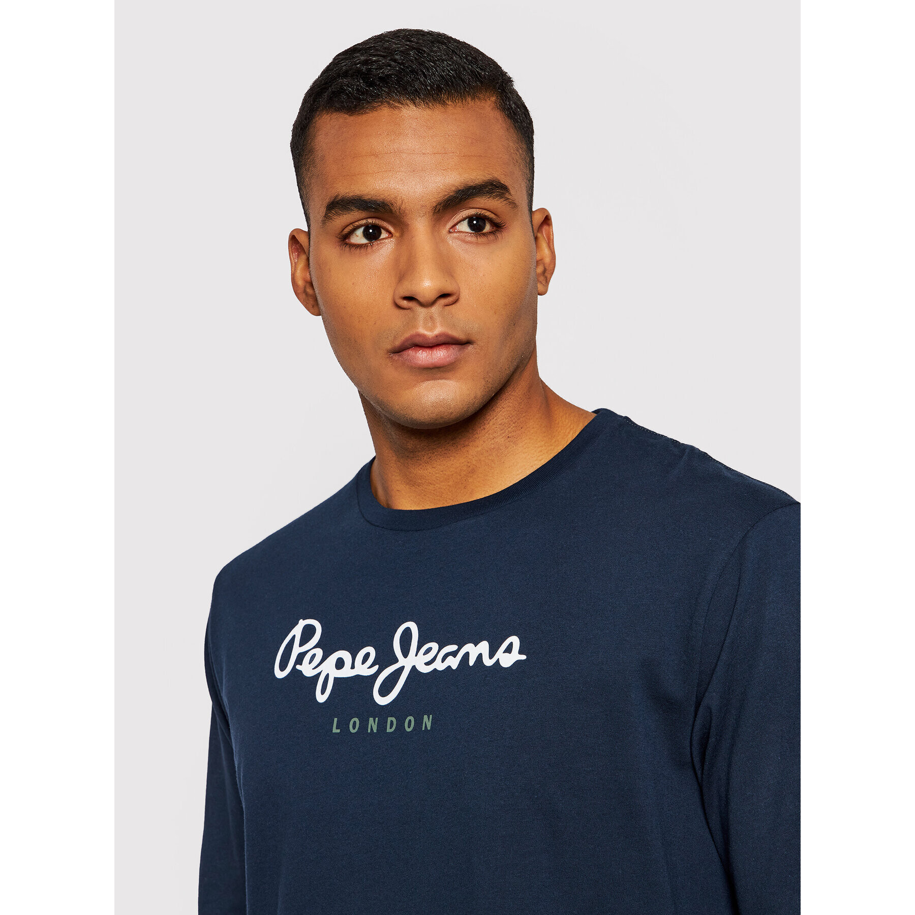 Pepe Jeans Тениска с дълъг ръкав Eggo PM508209 Тъмносин Regular Fit - Pepit.bg