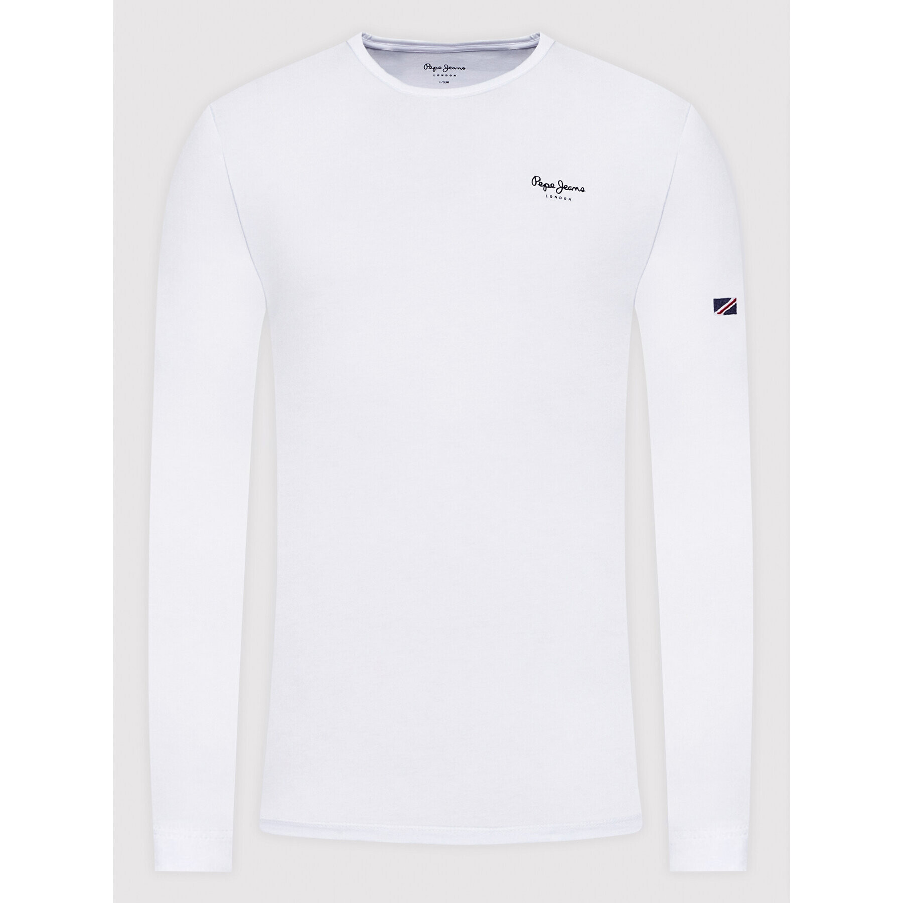 Pepe Jeans Тениска с дълъг ръкав Original Basic 2 Long N PM508211 Бял Slim Fit - Pepit.bg