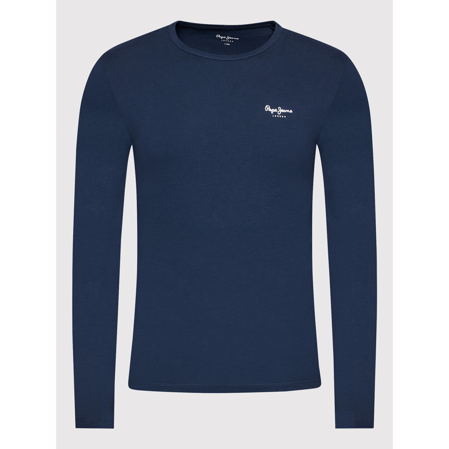 Pepe Jeans Тениска с дълъг ръкав Original Basic 2 PM508211 Тъмносин Slim Fit - Pepit.bg