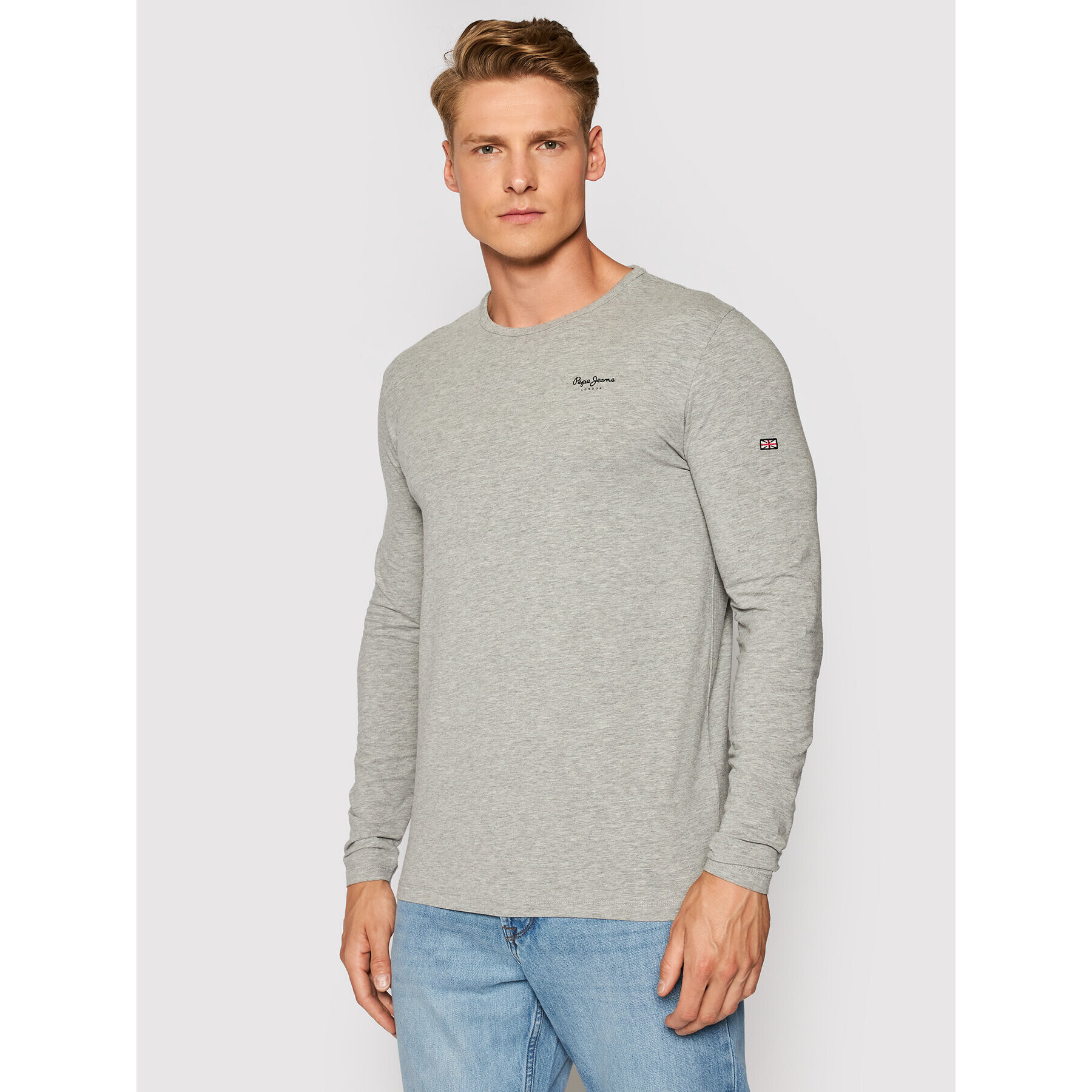 Pepe Jeans Тениска с дълъг ръкав Original Basic PM506138 Сив Slim Fit - Pepit.bg