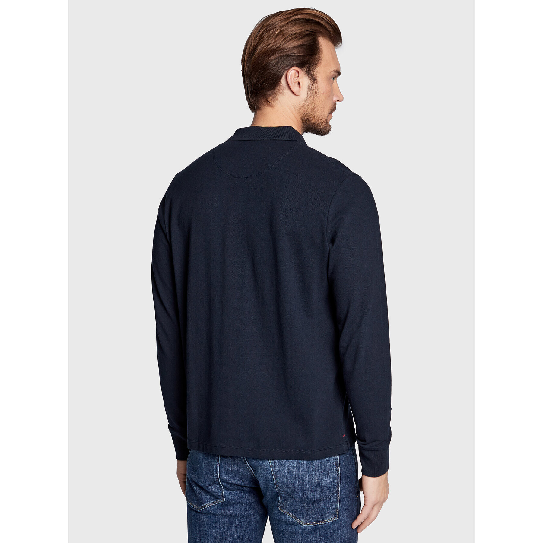 Pepe Jeans Тениска с яка и копчета Vidal PM541933 Тъмносин Regular Fit - Pepit.bg