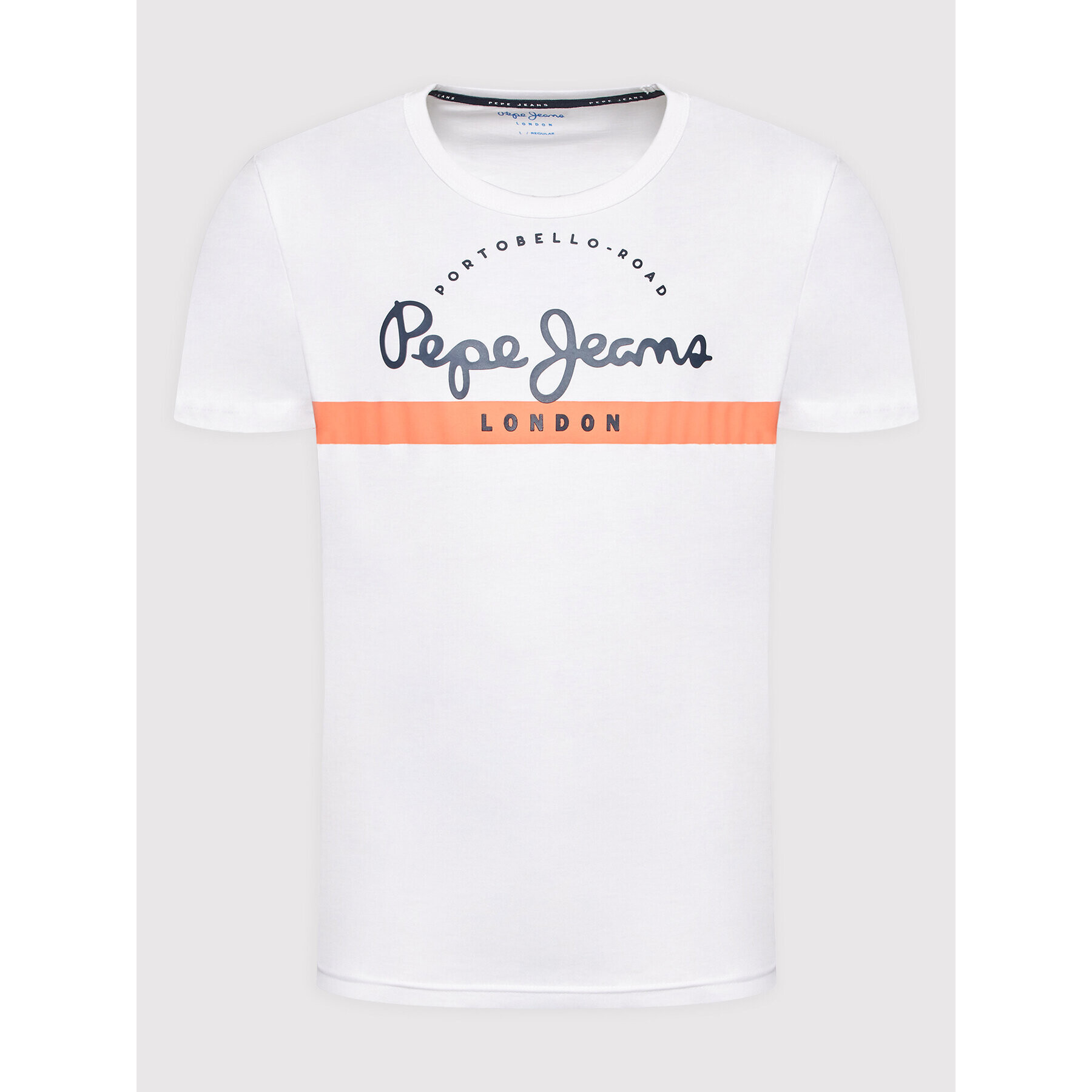 Pepe Jeans Тишърт Abrel PM508216 Бял Regular Fit - Pepit.bg