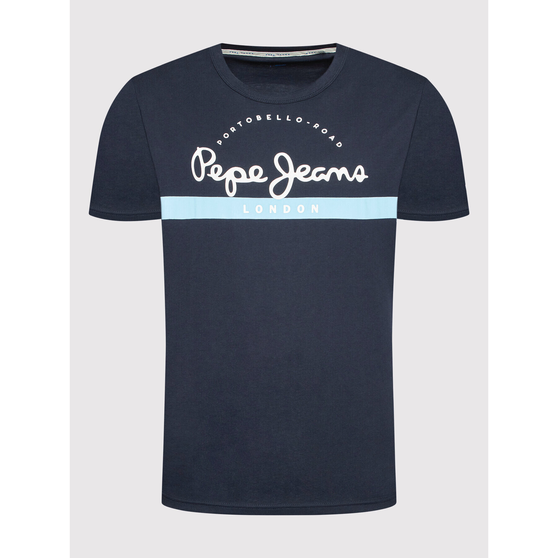 Pepe Jeans Тишърт Abrel PM508216 Тъмносин Regular Fit - Pepit.bg