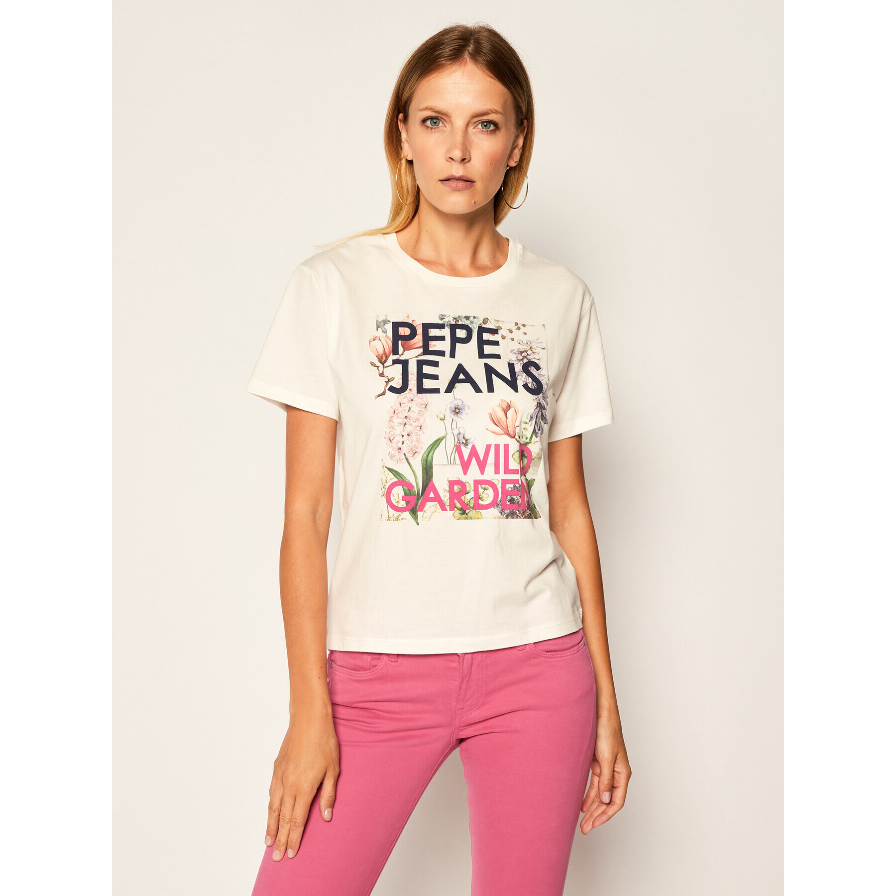 Pepe Jeans Тишърт Addison PL504508 Бежов Regular Fit - Pepit.bg