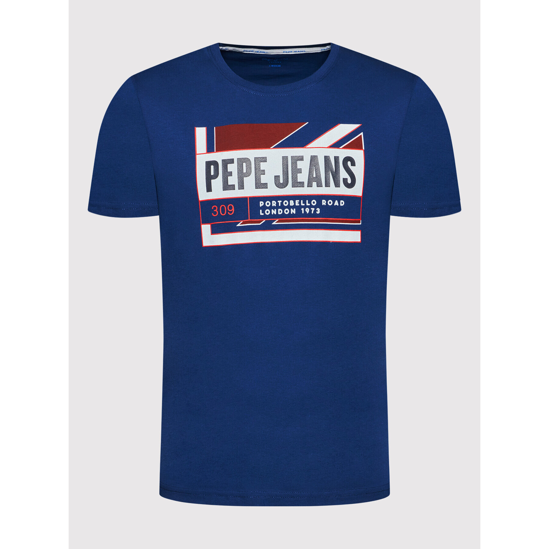 Pepe Jeans Тишърт Adelard PM508223 Тъмносин Regular Fit - Pepit.bg