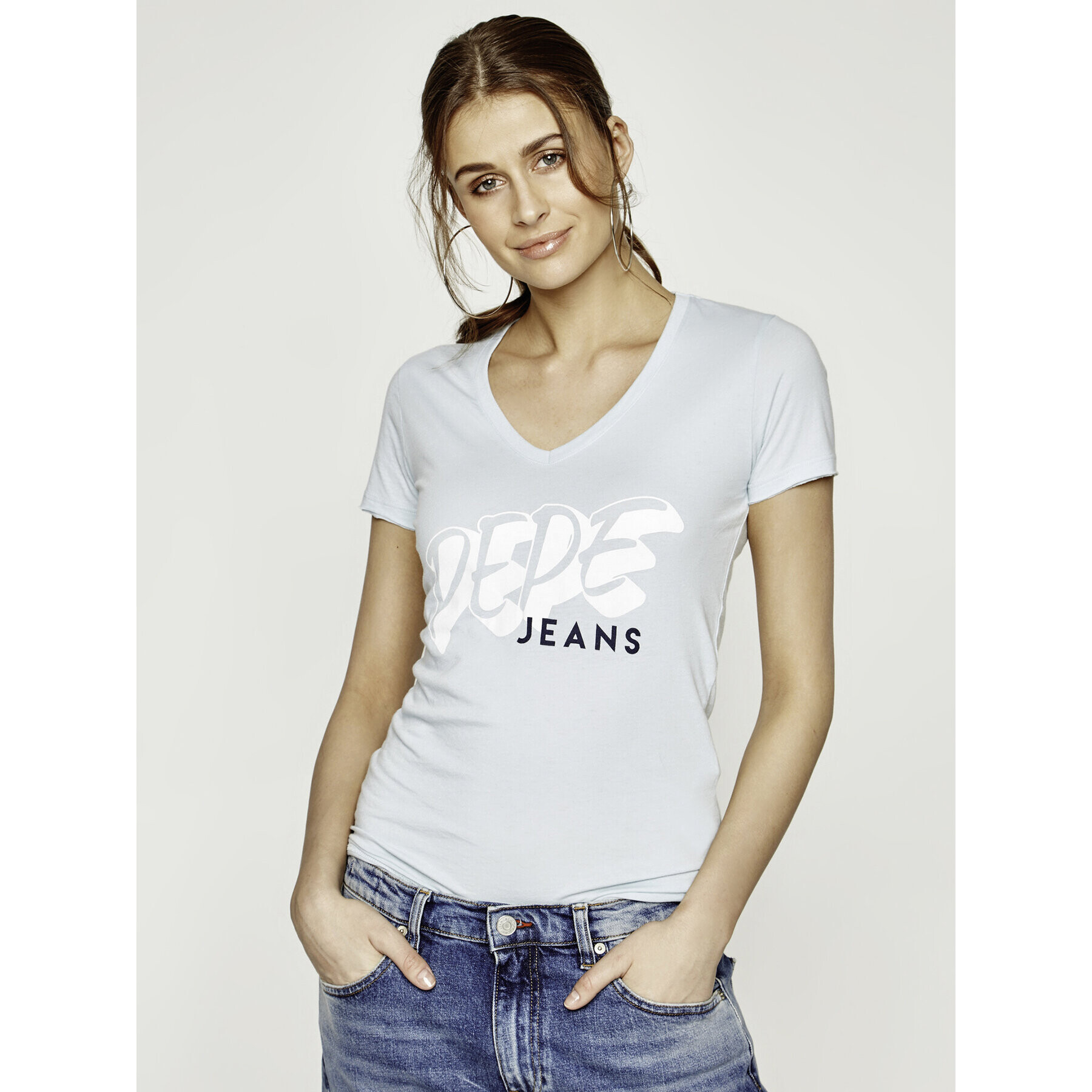 Pepe Jeans Тишърт Adele PL504431 Син Regular Fit - Pepit.bg