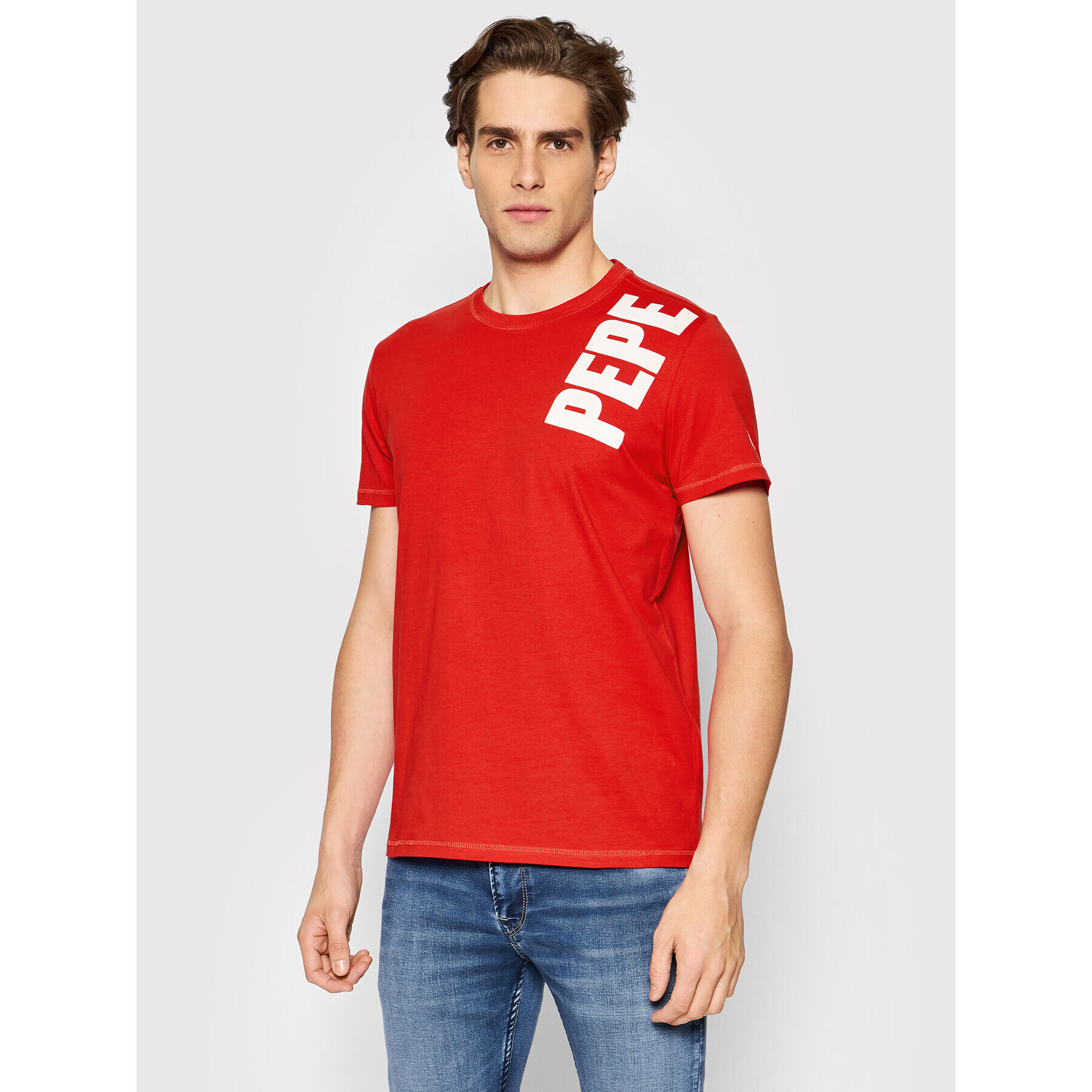 Pepe Jeans Тишърт Aerol PM508229 Червен Slim Fit - Pepit.bg
