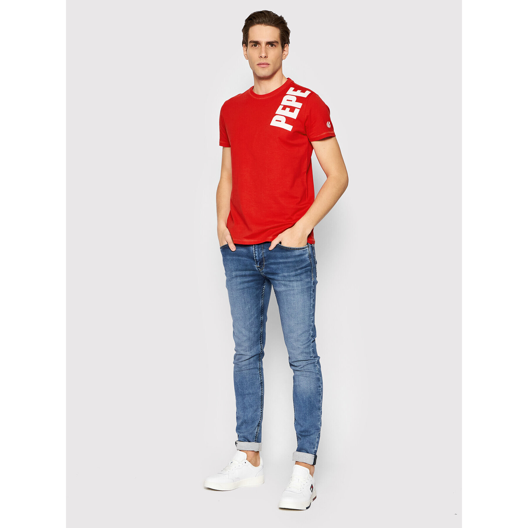 Pepe Jeans Тишърт Aerol PM508229 Червен Slim Fit - Pepit.bg