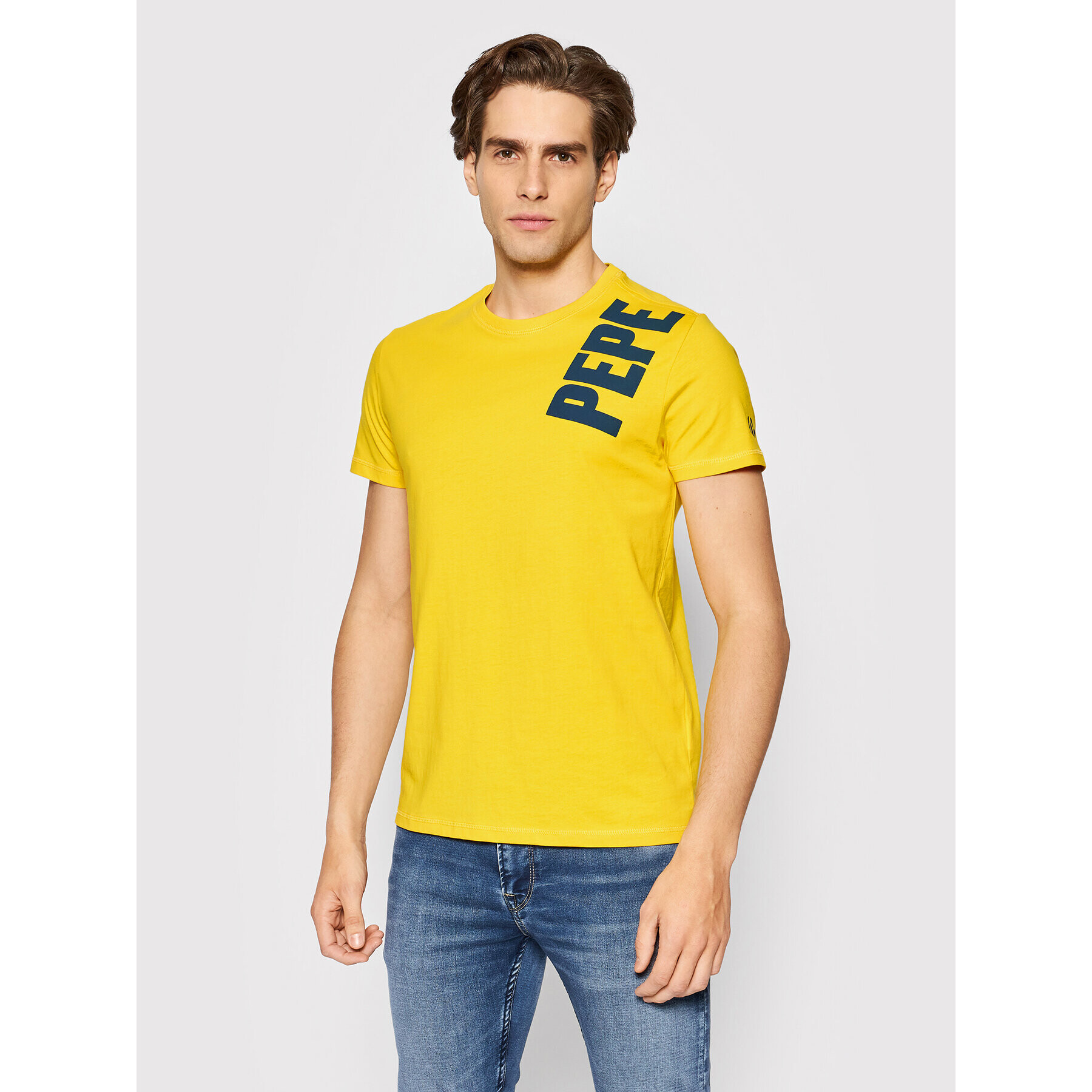 Pepe Jeans Тишърт Aerol PM508229 Жълт Slim Fit - Pepit.bg