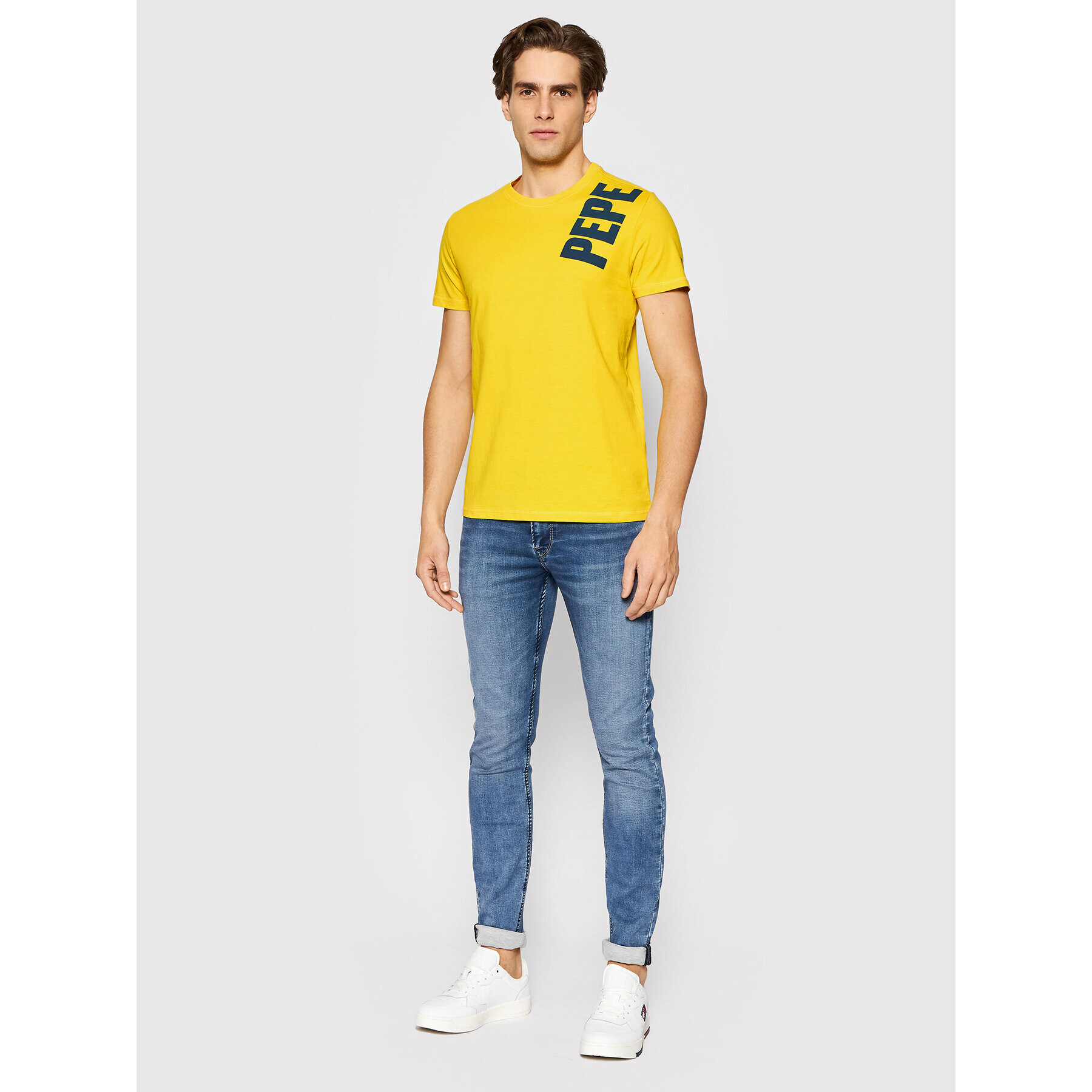 Pepe Jeans Тишърт Aerol PM508229 Жълт Slim Fit - Pepit.bg