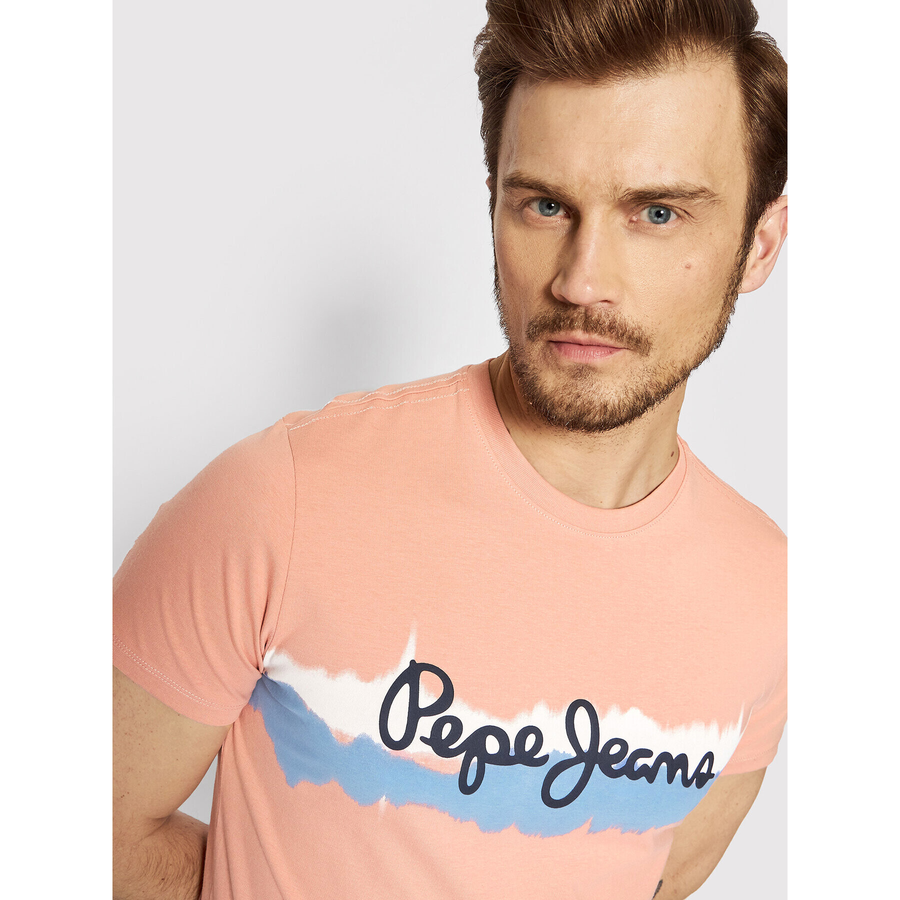 Pepe Jeans Тишърт Akeem PM508244 Розов Slim Fit - Pepit.bg