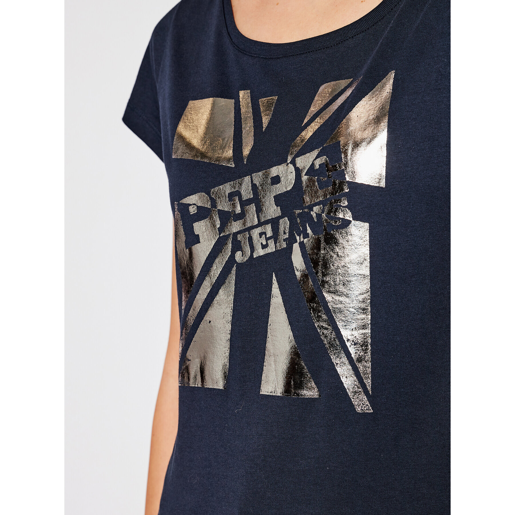 Pepe Jeans Тишърт Alessa PL504795 Тъмносин Regular Fit - Pepit.bg