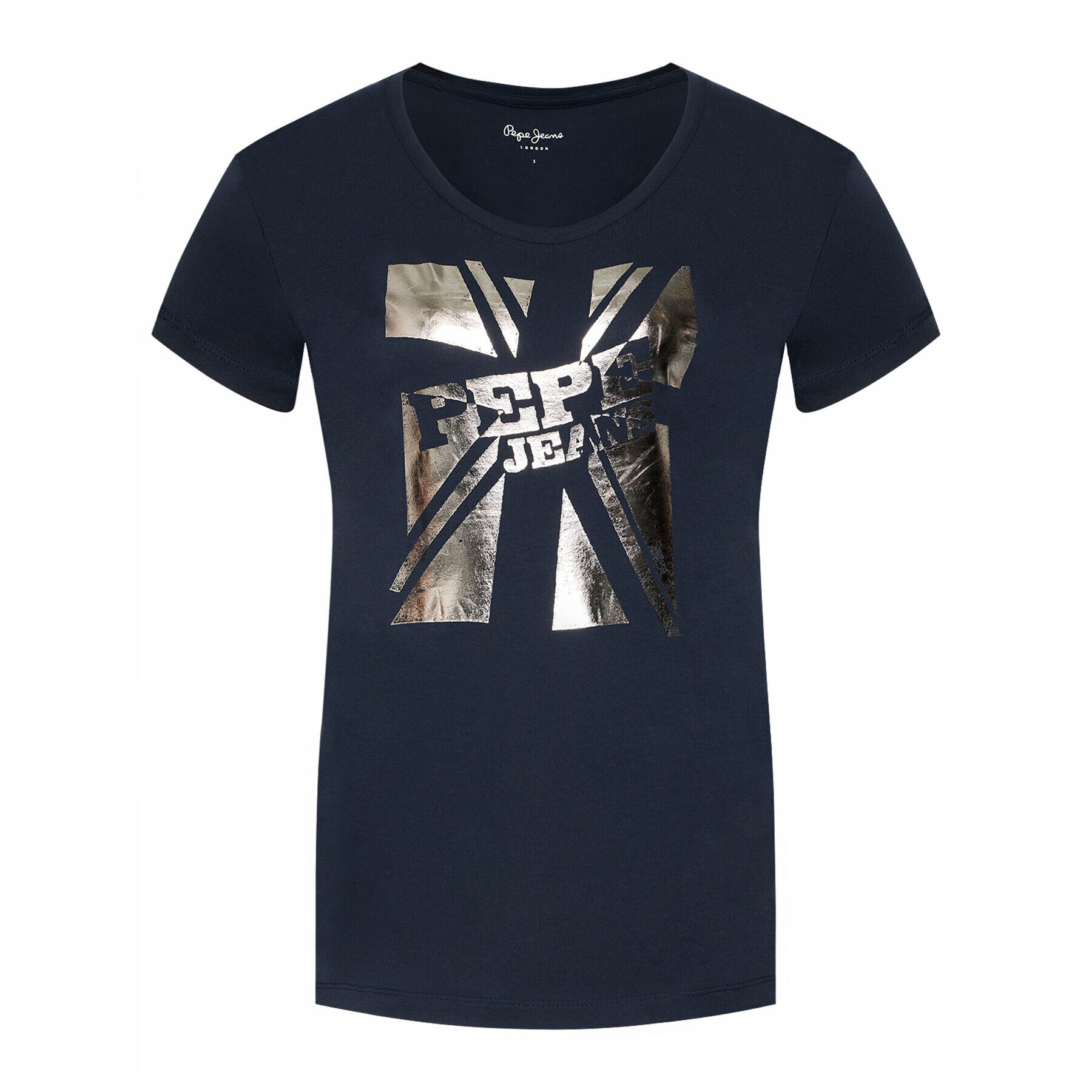 Pepe Jeans Тишърт Alessa PL504795 Тъмносин Regular Fit - Pepit.bg