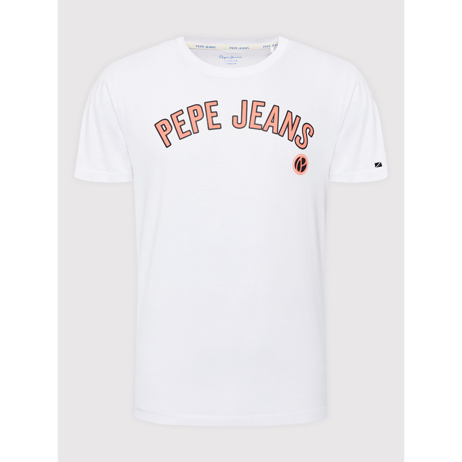 Pepe Jeans Тишърт Alessio PM508256 Бял Regular Fit - Pepit.bg