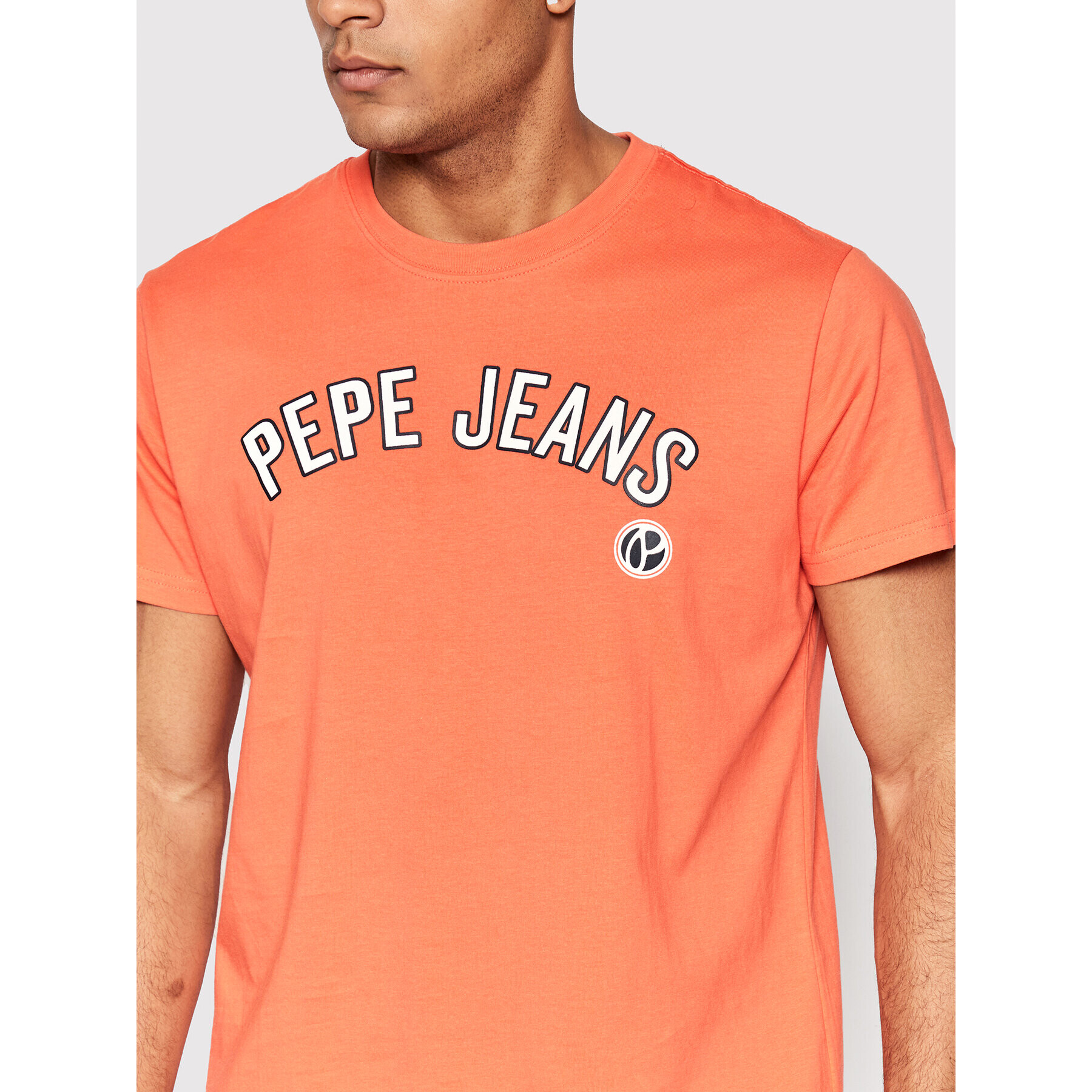 Pepe Jeans Тишърт Alessio PM508256 Оранжев Regular Fit - Pepit.bg