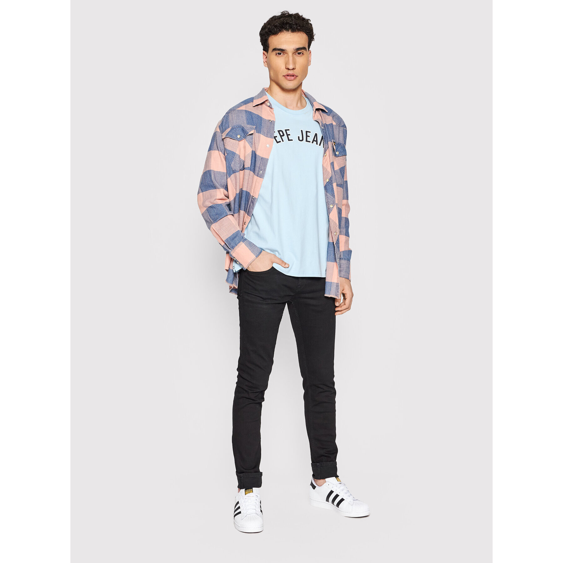 Pepe Jeans Тишърт Alessio PM508256 Син Regular Fit - Pepit.bg