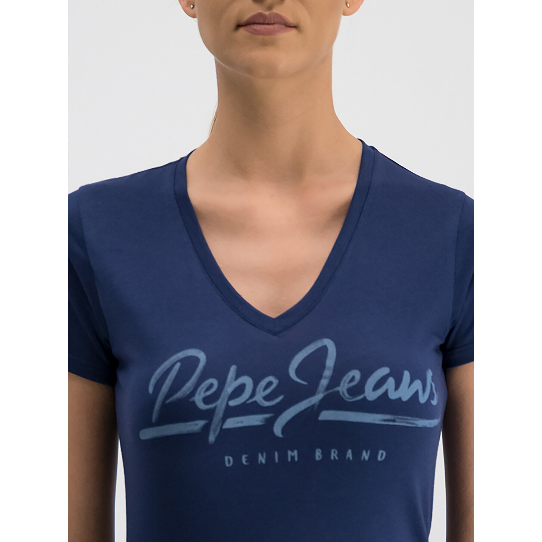 Pepe Jeans Тишърт Andrea PL504165 Тъмносин Regular Fit - Pepit.bg