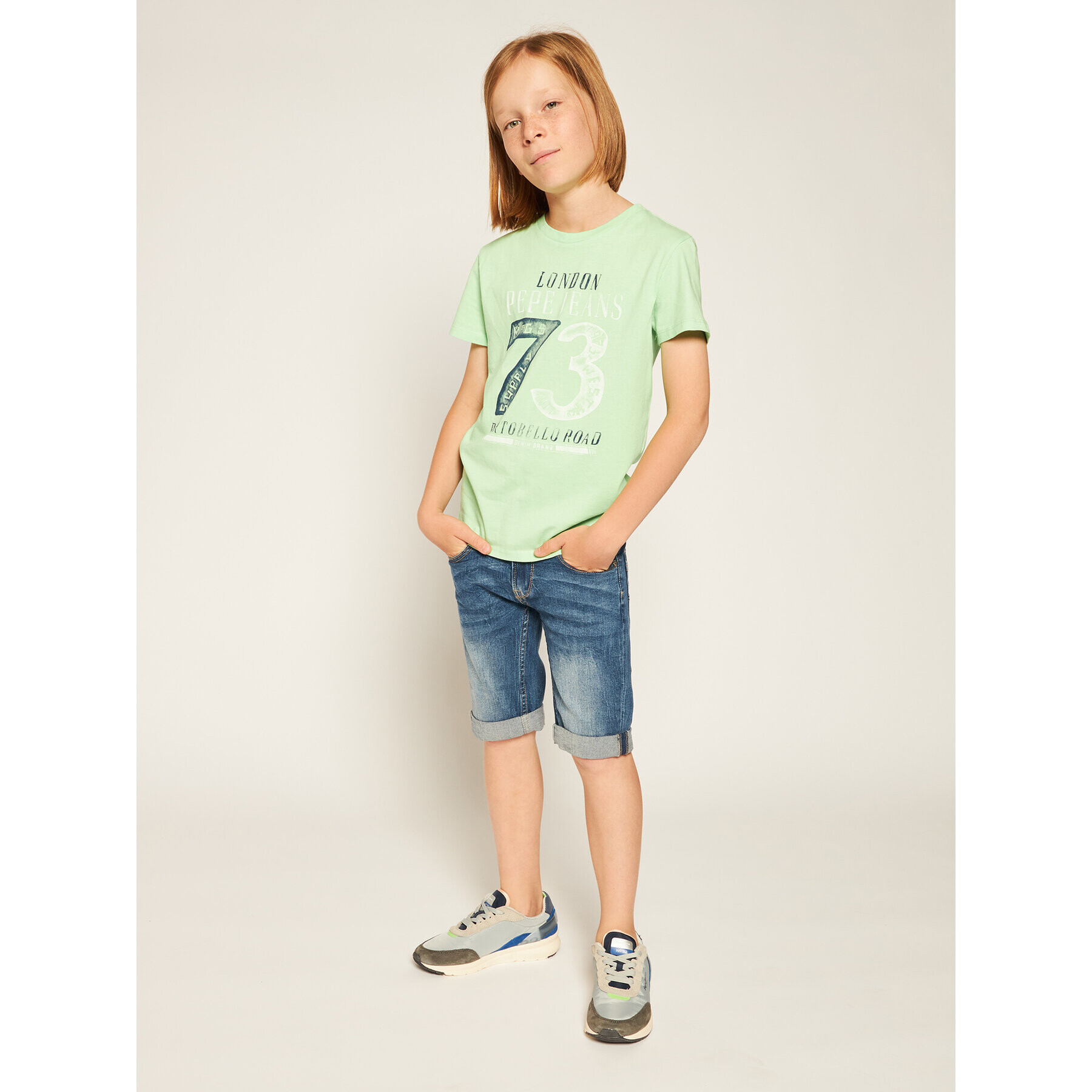 Pepe Jeans Тишърт Andy PB502823 Зелен Regular Fit - Pepit.bg