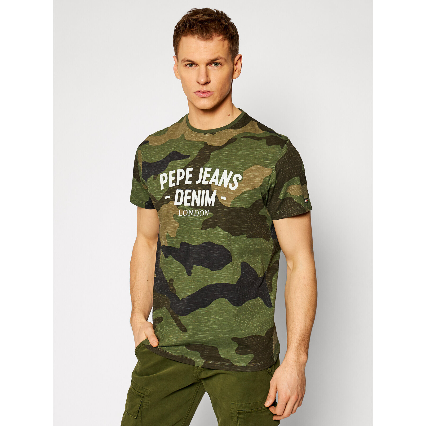 Pepe Jeans Тишърт Andy PM507544 Зелен Regular Fit - Pepit.bg