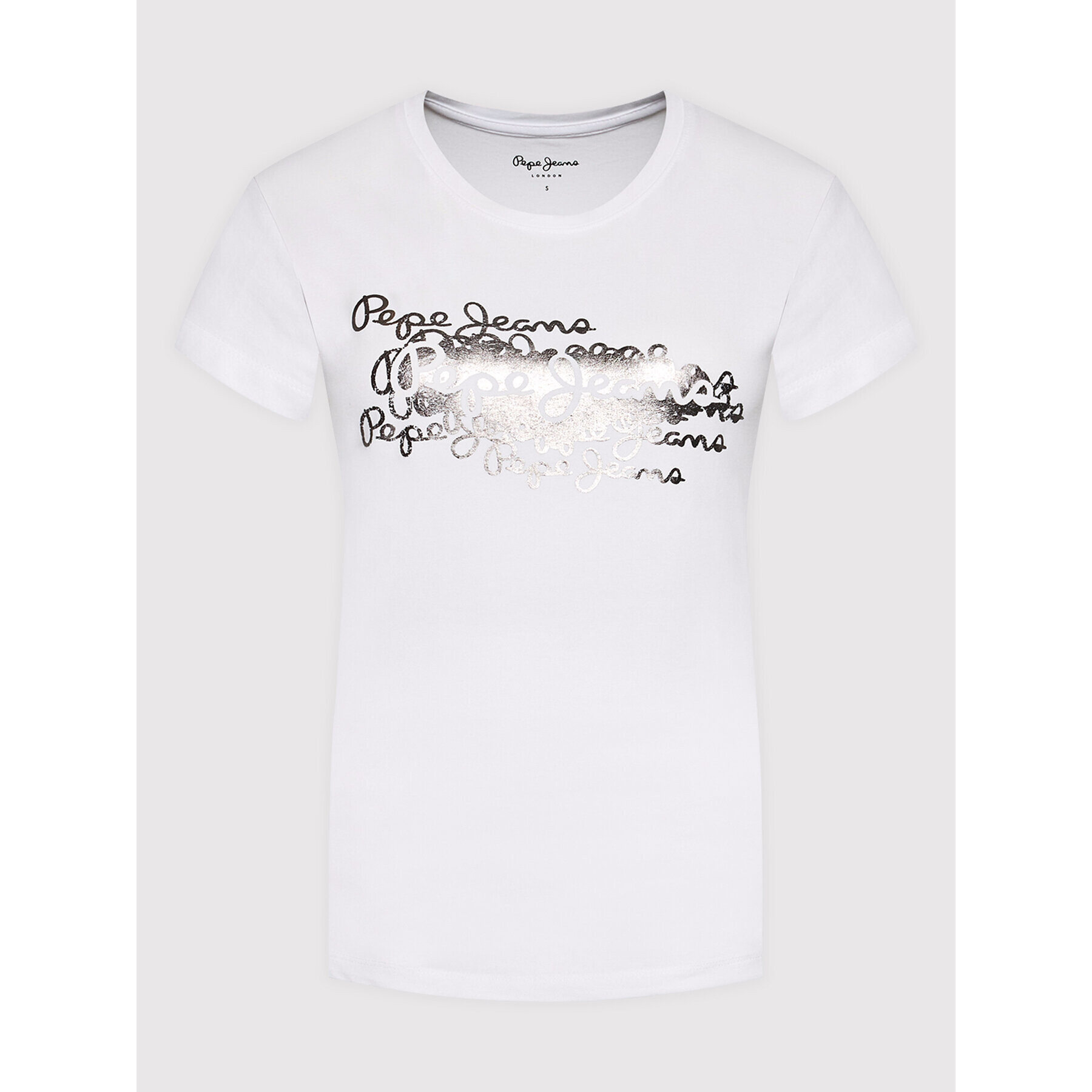 Pepe Jeans Тишърт Anna PL505121 Бял Regular Fit - Pepit.bg