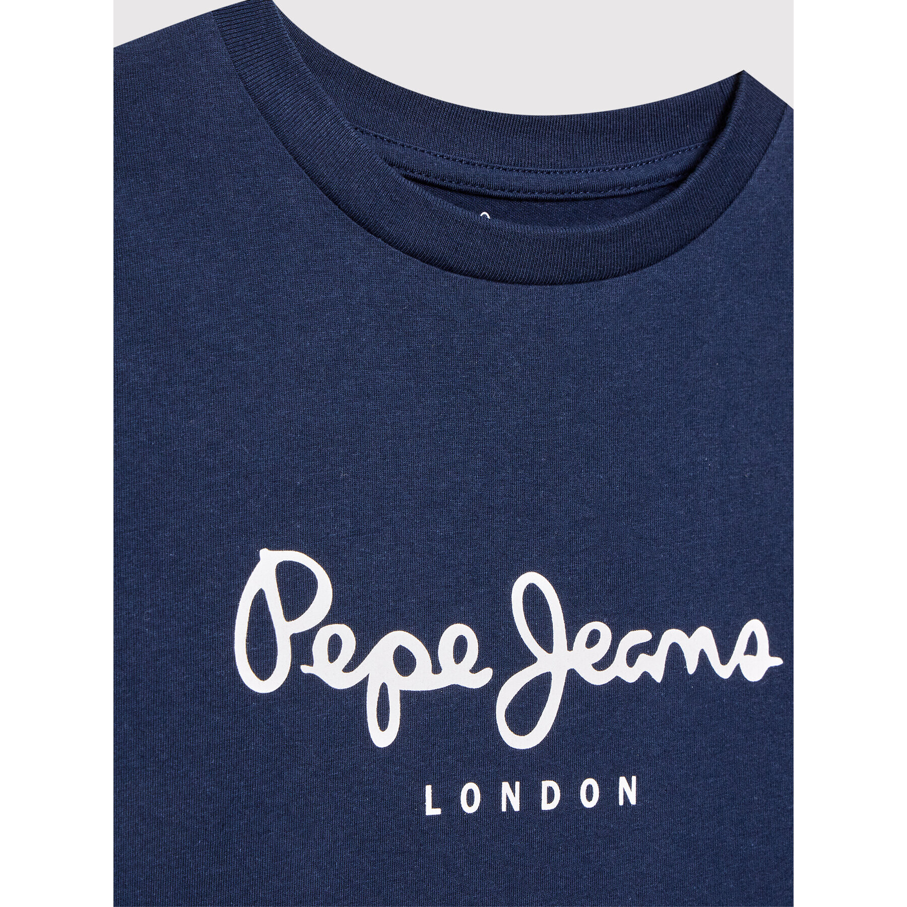 Pepe Jeans Тишърт Art N PB503491 Тъмносин Regular Fit - Pepit.bg