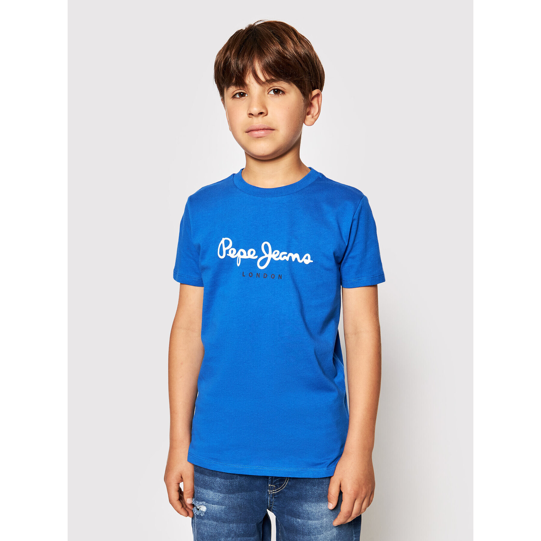 Pepe Jeans Тишърт Art PB501228 Син Regular Fit - Pepit.bg