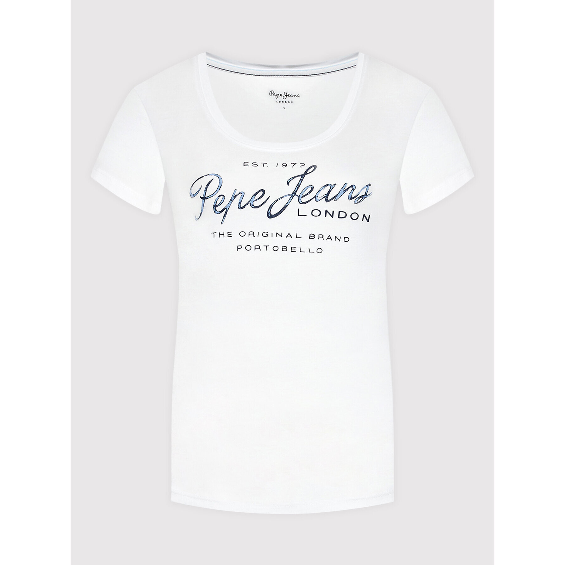 Pepe Jeans Тишърт Baia PL505123 Бял Regular Fit - Pepit.bg