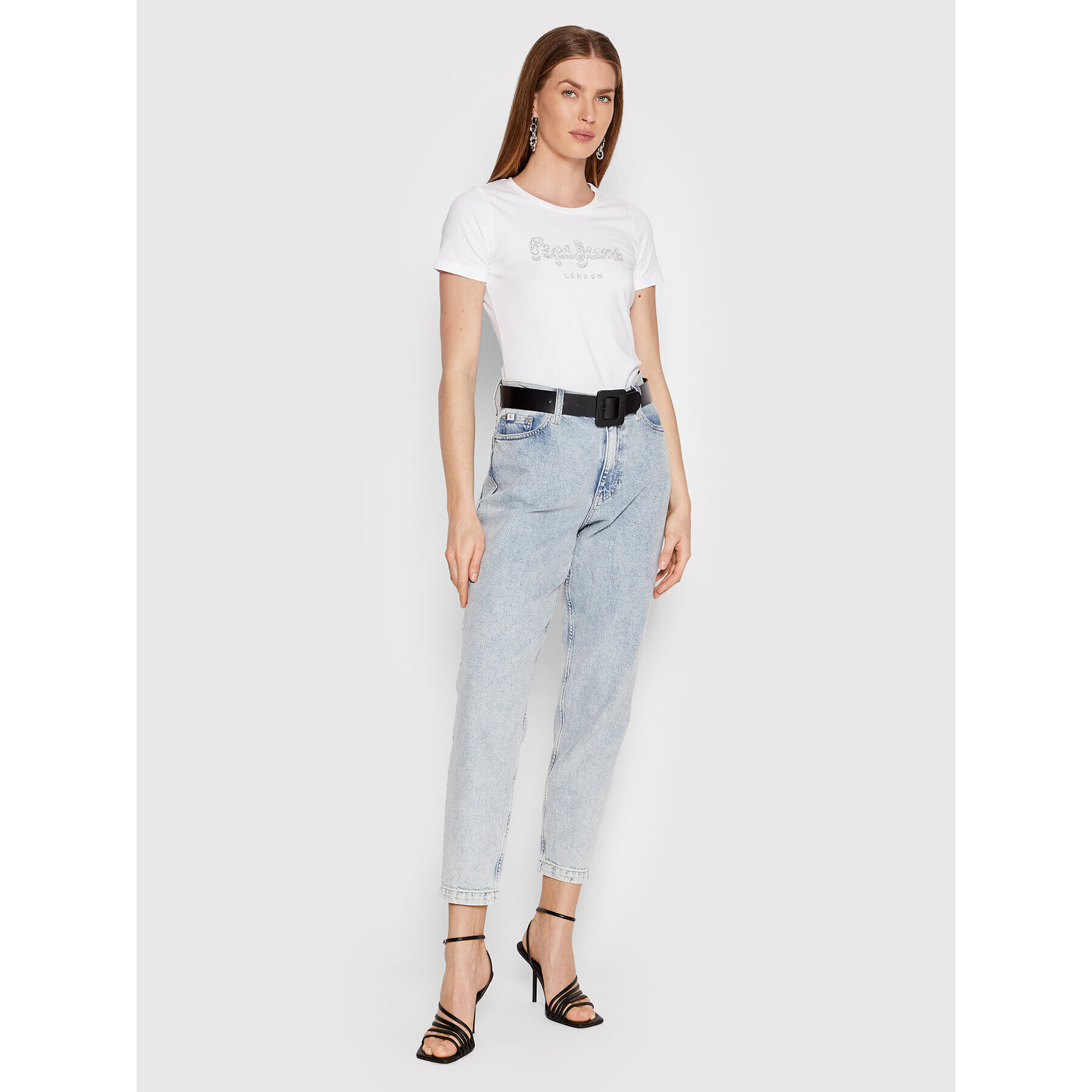 Pepe Jeans Тишърт Beatrice PL504434 Бял Regular Fit - Pepit.bg