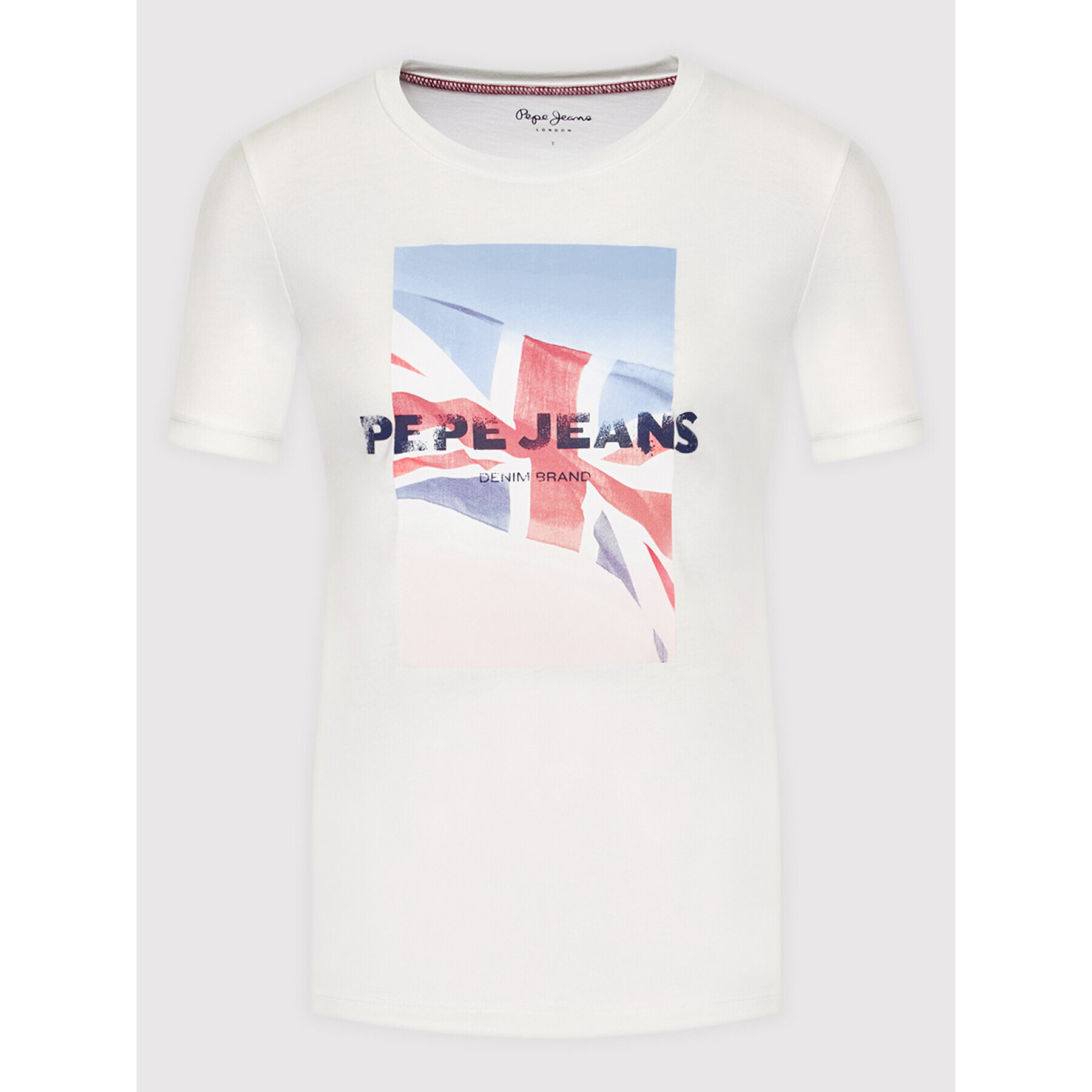 Pepe Jeans Тишърт Belen PL504977 Бял Regular Fit - Pepit.bg