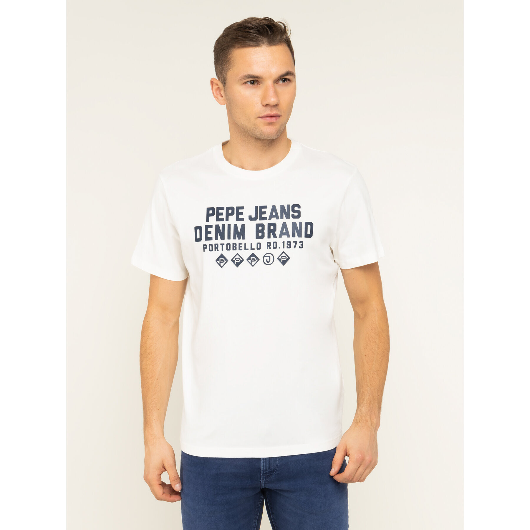 Pepe Jeans Тишърт Ben PM506903 Бежов Regular Fit - Pepit.bg