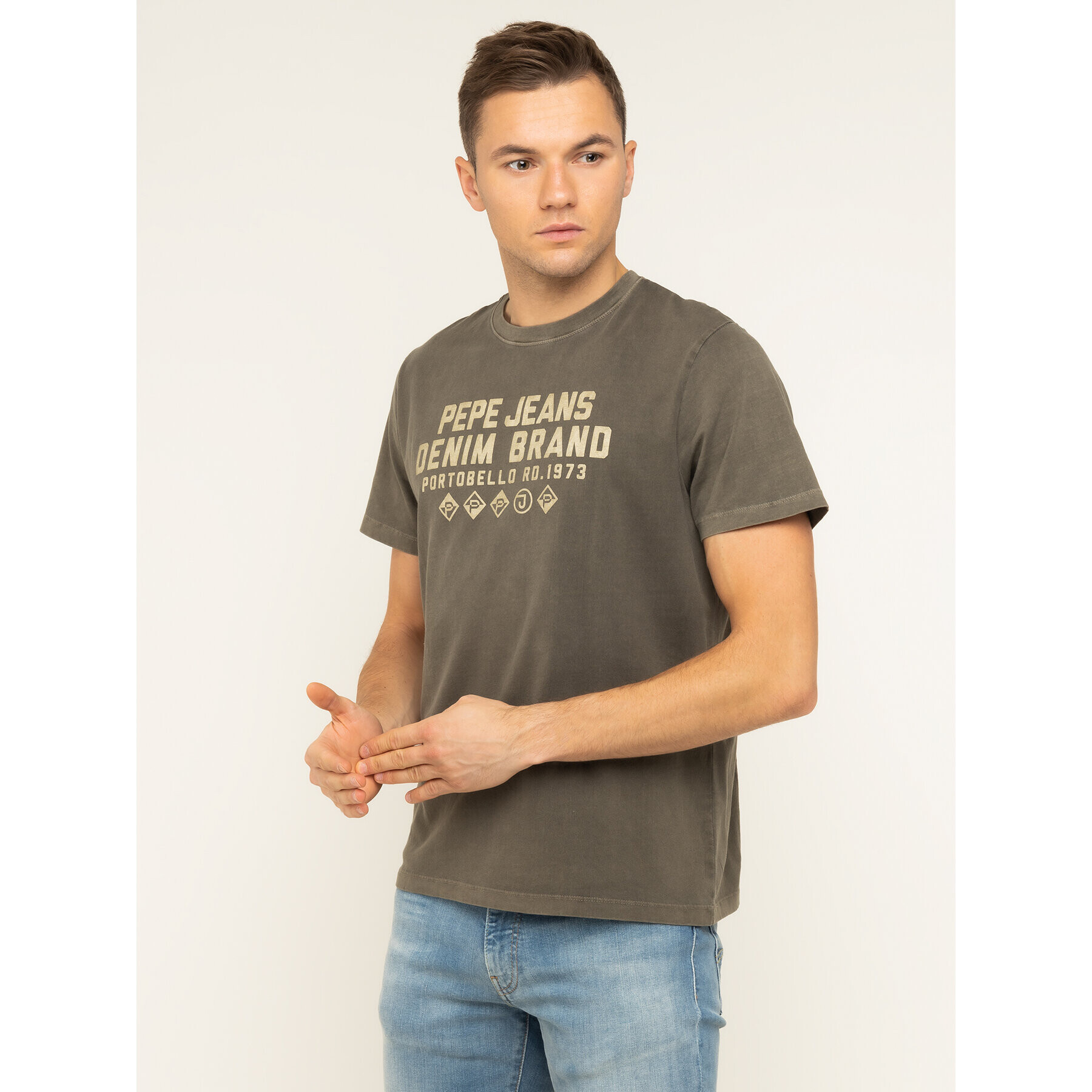 Pepe Jeans Тишърт Ben PM506903 Кафяв Regular Fit - Pepit.bg