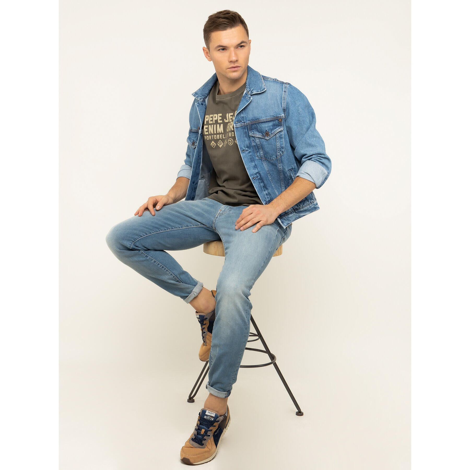 Pepe Jeans Тишърт Ben PM506903 Кафяв Regular Fit - Pepit.bg