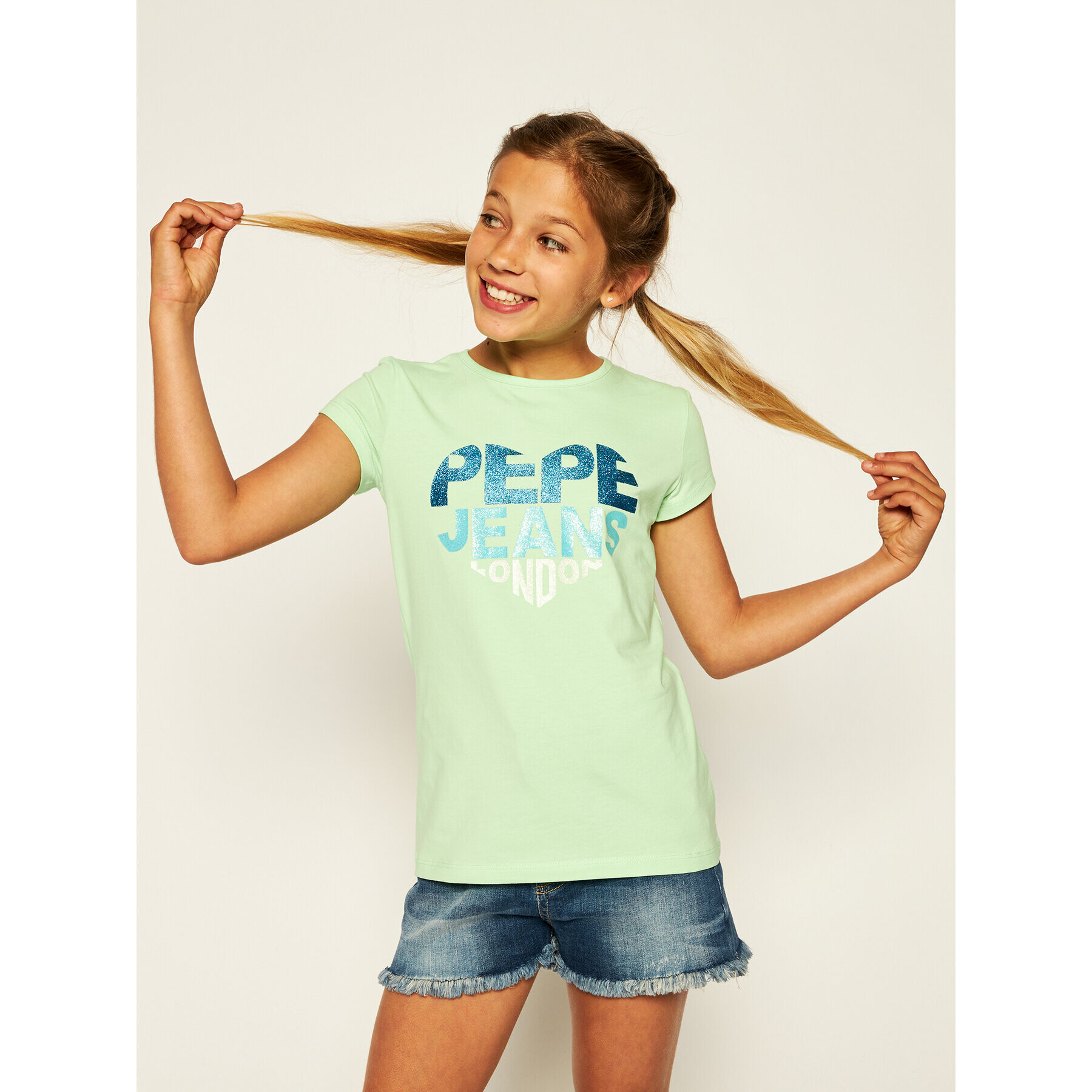 Pepe Jeans Тишърт Bendela PG502433 Зелен Regular Fit - Pepit.bg