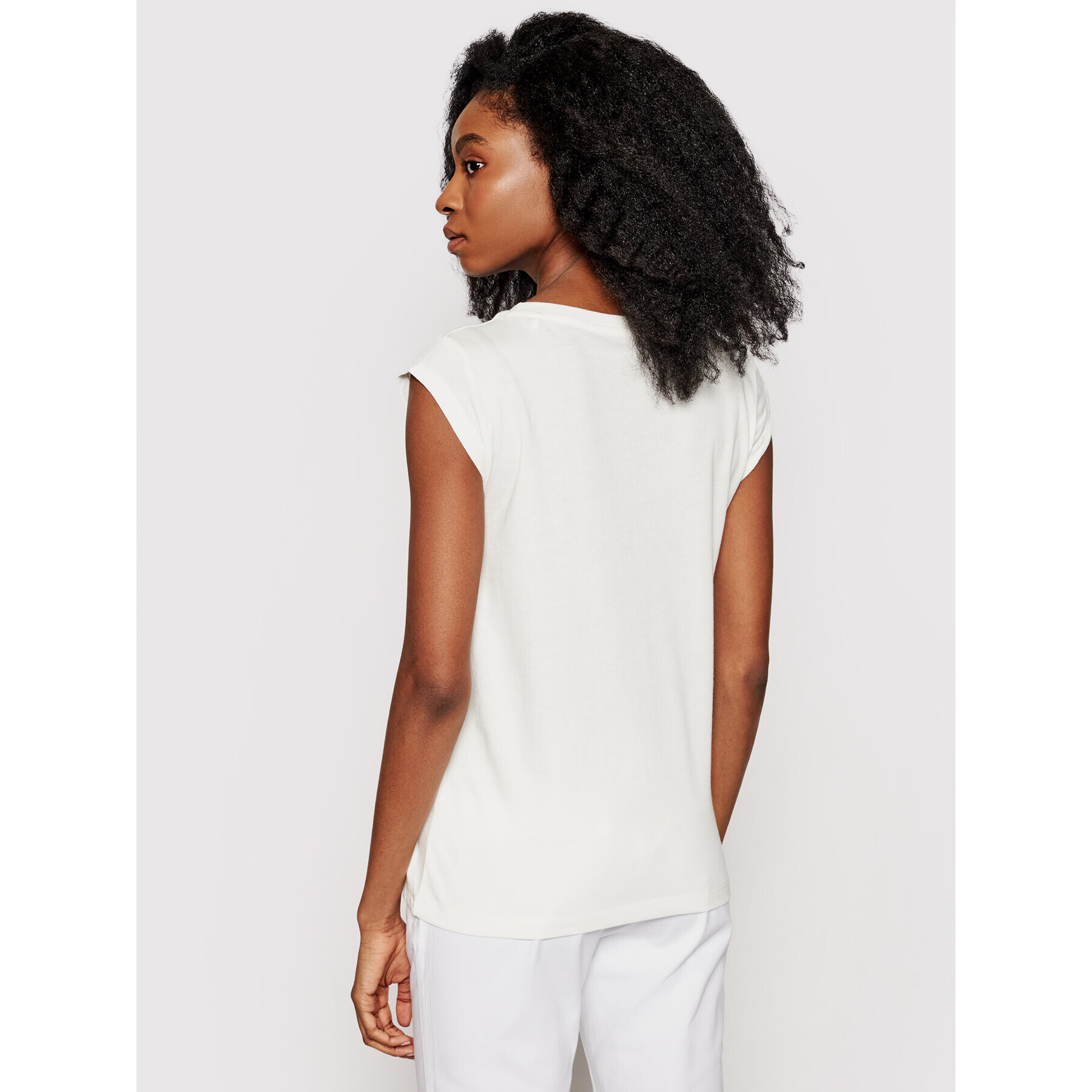 Pepe Jeans Тишърт Camila PL504827 Бял Regular Fit - Pepit.bg