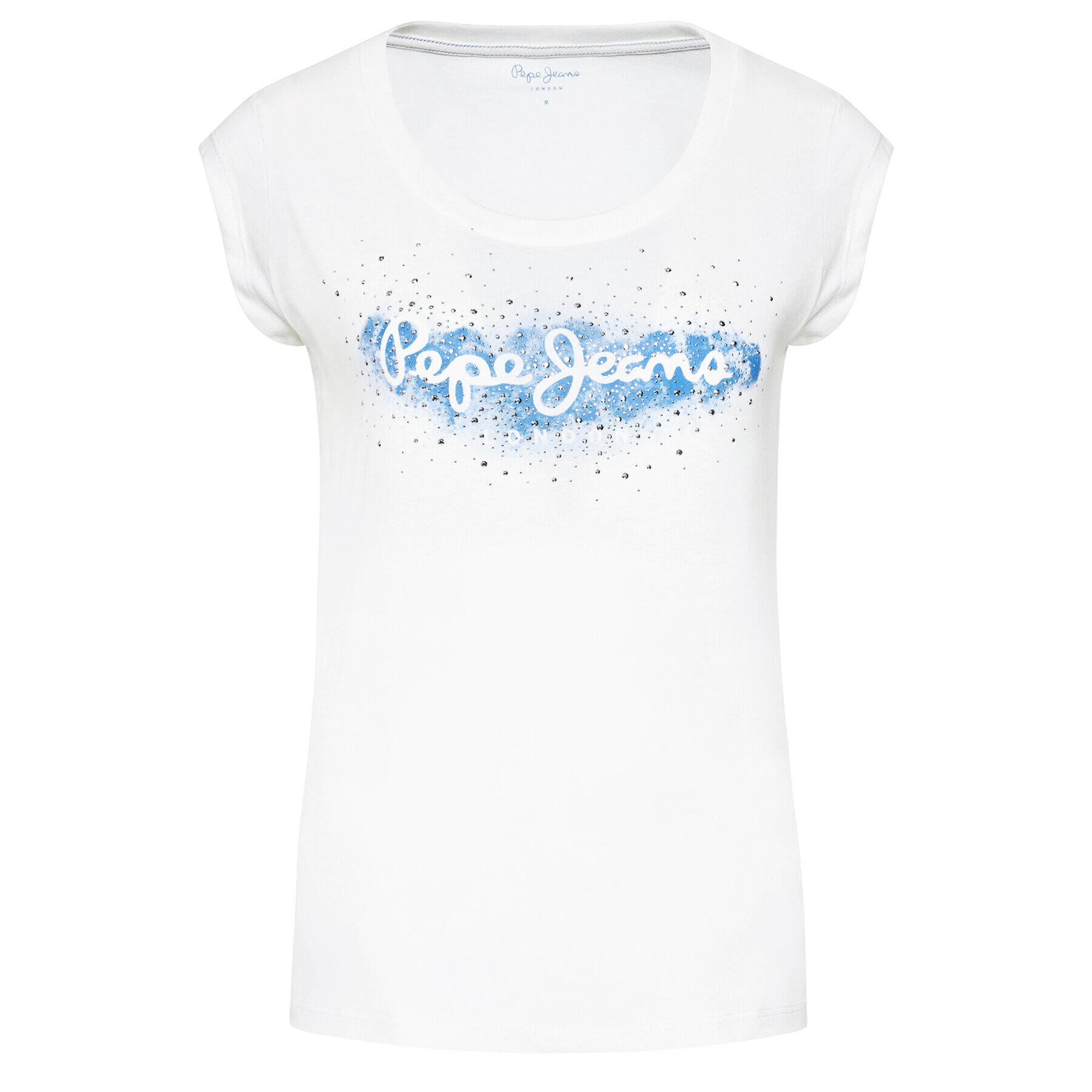 Pepe Jeans Тишърт Camila PL504827 Бял Regular Fit - Pepit.bg