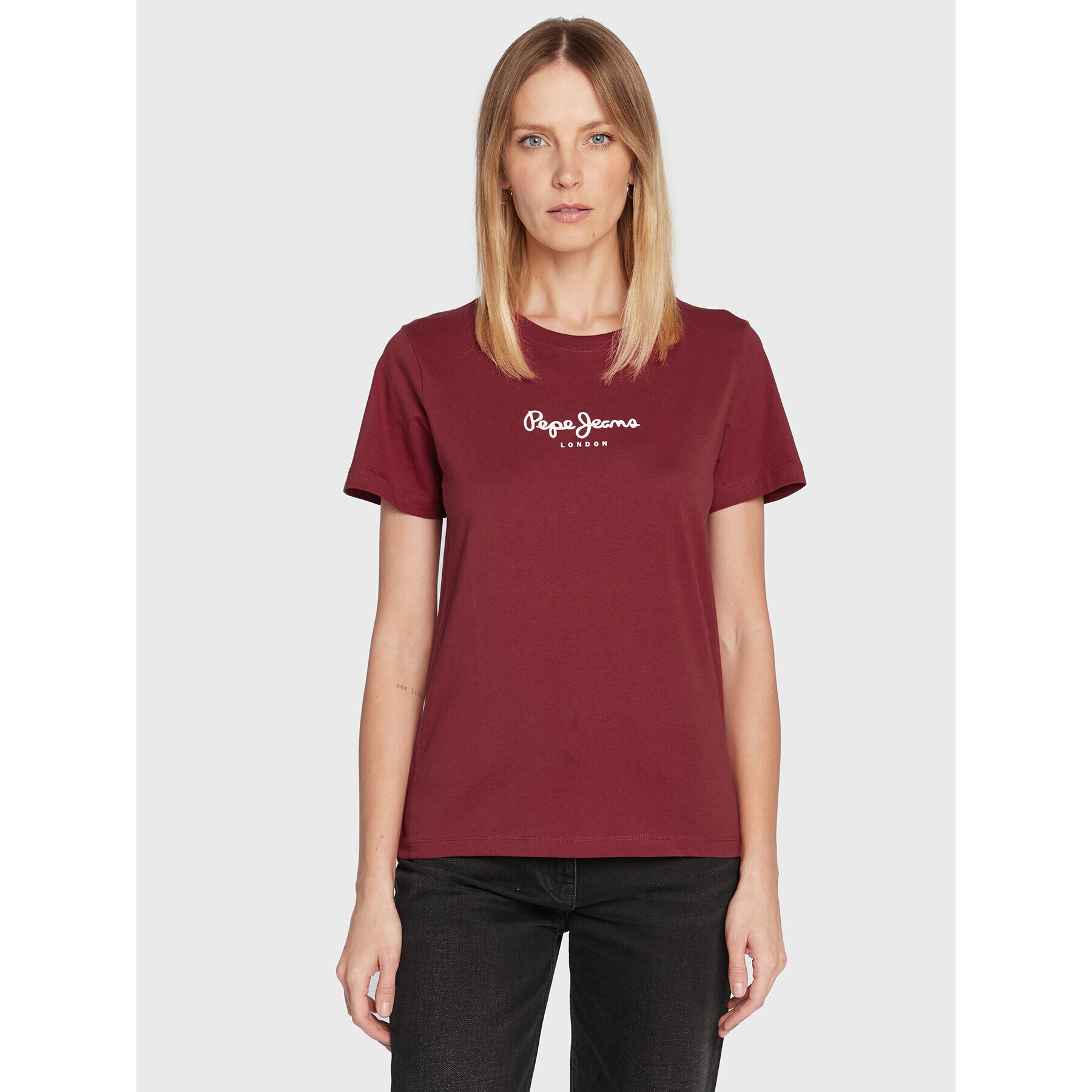 Pepe Jeans Тишърт Camila PL505292 Червен Regular Fit - Pepit.bg
