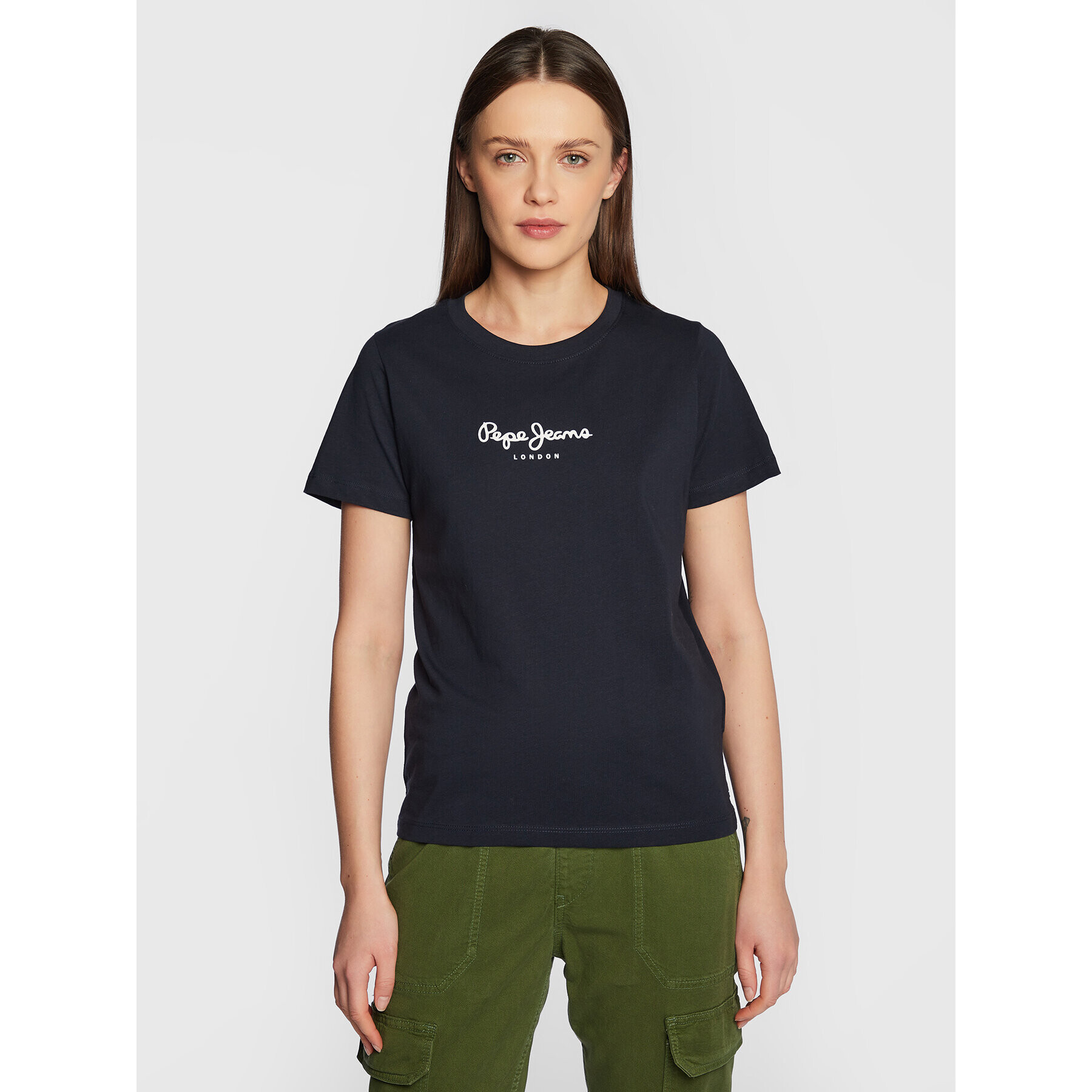 Pepe Jeans Тишърт Camila PL505292 Тъмносин Regular Fit - Pepit.bg